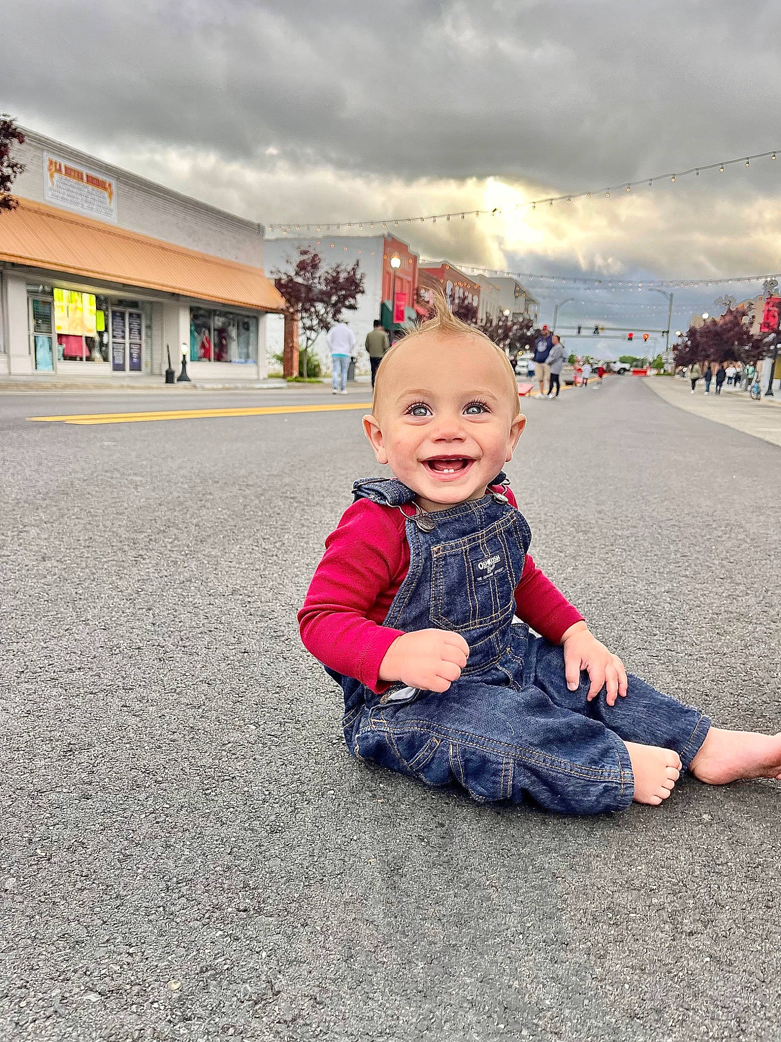 Gentry joined the competition — help win amazing prizes! asphalt, baby, baby_toddler_clothing, city, cloud, facial_expression, fun, happy, jeans, joy, leisure, people_in_nature, person, public_space, recreation, road_surface, sky, smile, t_shirt, toddler