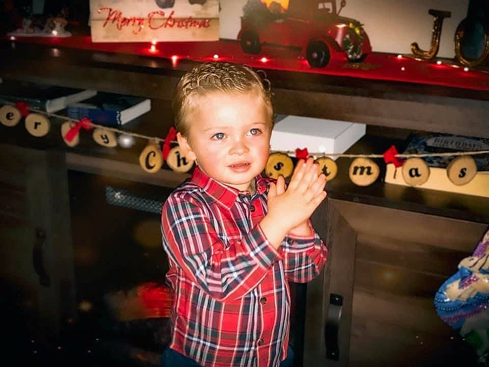 Levi joined the competition — help win amazing prizes! audio_equipment, child, entertainment, event, flash_photography, fun, holiday, light, lighting, machine, night, party, pattern, person, plaid, recreation, room, t_shirt, tartan, toddler