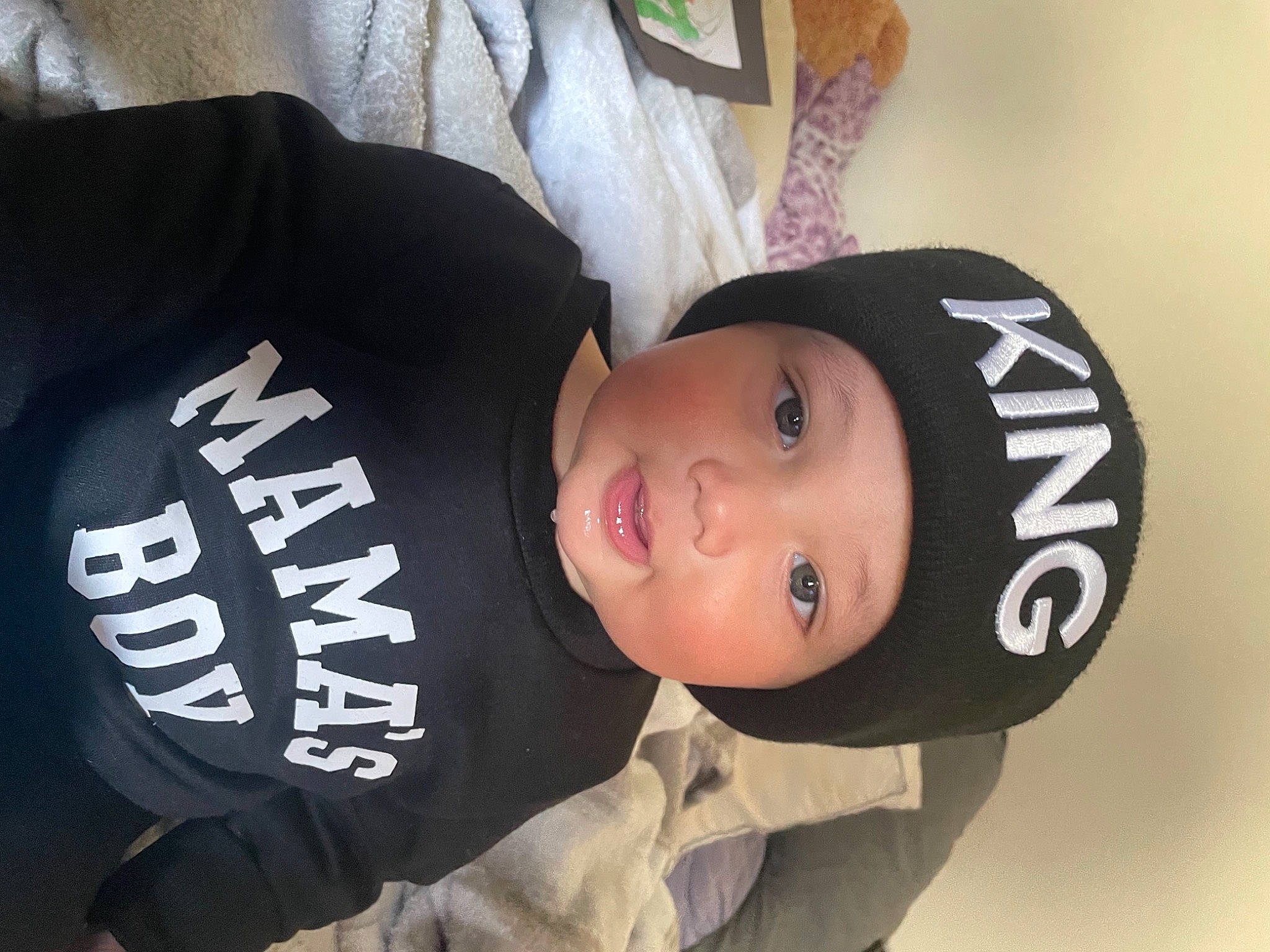 Koda joined the competition — help win amazing prizes! carmine, cheek, elbow, eyelash, fashion_accessory, font, hat, headwear, person, sleeve, toddler, tree
