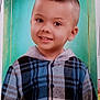 Noam participe au concours pour gagner de l'argent avec cette photo : child, boy, smile, portrait, plaid_shirt, hoodie, short_hair, studio_photo, background, buttoned_shirt, face, happy, casual_clothing, young, indoors, photography, cute, kid, person, fashion