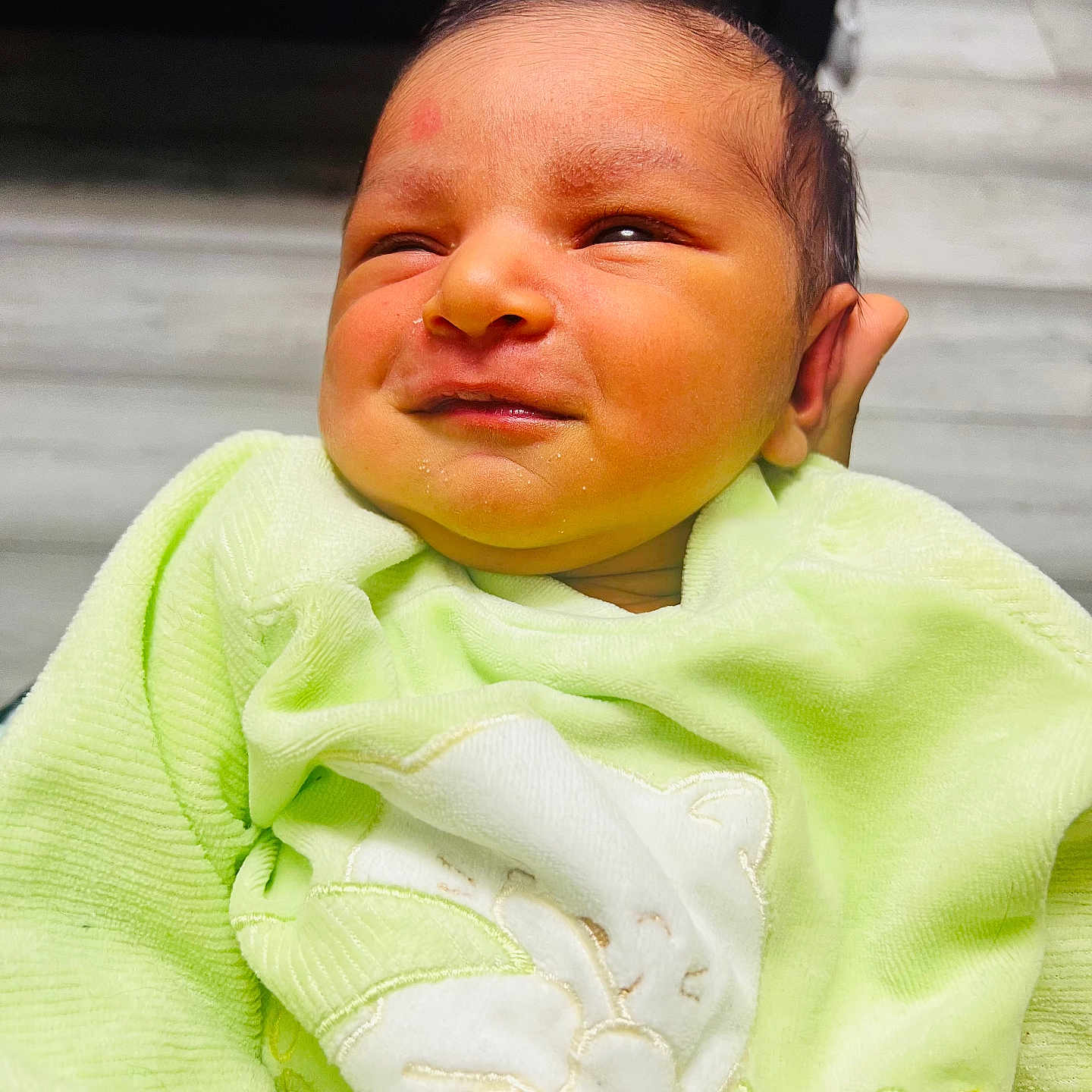 Samuel Panthaloor joined the competition — help win amazing prizes! baby, blanket, closeup, clothing, cozy, cute, expression, face, hand, head, indoors, infant, newborn, person, portrait, skin, sleepy, soft, wrapped, young