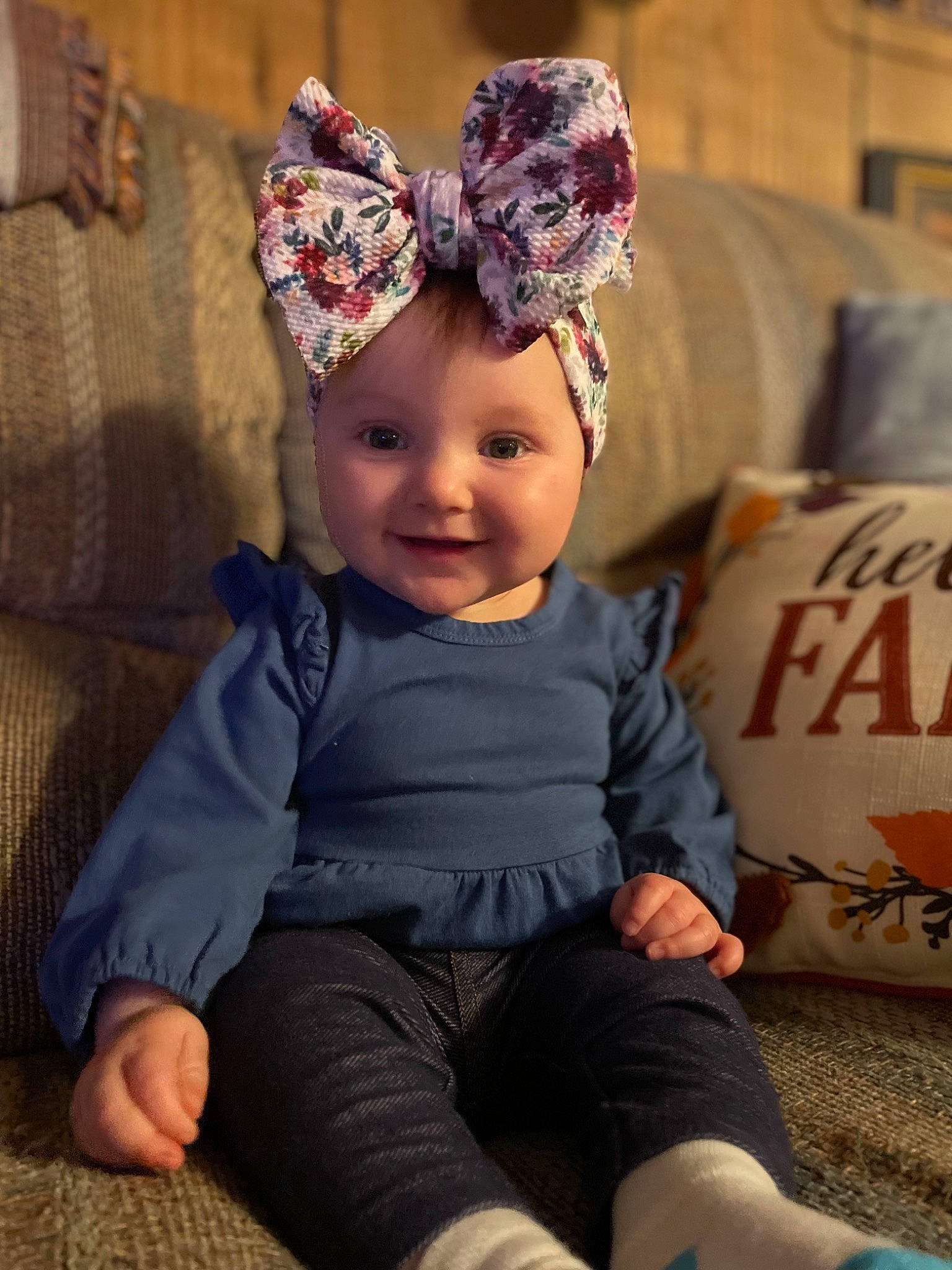 Raelynn is registered to the contest to win money with this photo: baby_toddler_clothing, blue, cap, child, clothing, costume_hat, eye, fashion_accessory, fun, happy, headband, headgear, headpiece, headwear, joy, magenta, pattern, person, purple, skin
