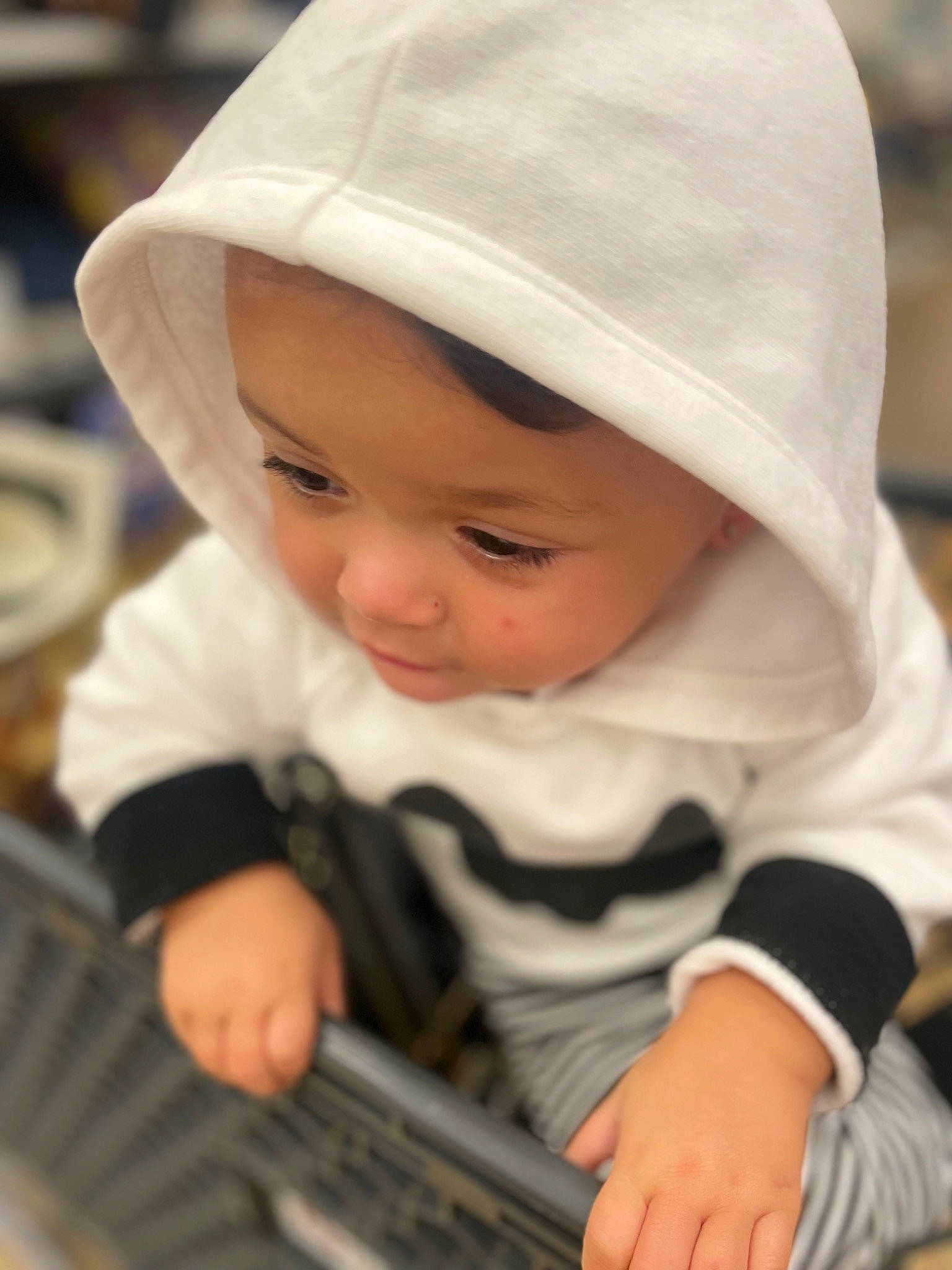 Paisley is registered to the contest to win money with this photo: baby, baby_carriage, baby_products, baby_toddler_clothing, beanie, beauty, cap, cheek, child, comfort, hat, headwear, organ, outerwear, person, photograph, product, sitting, skin, sleeve