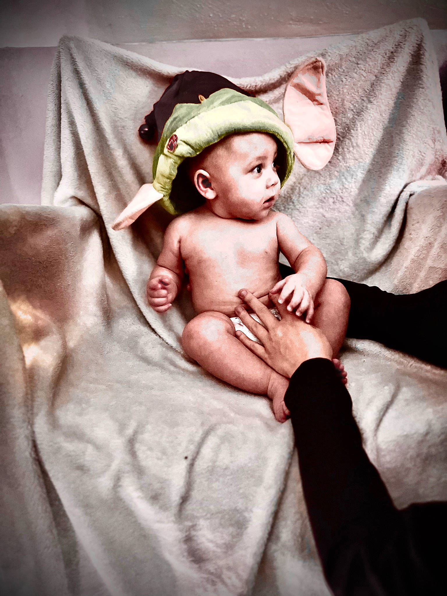 Joell joined the competition — help win amazing prizes! abdomen, baby, baby_sleeping, baby_toddler_clothing, cap, chest, comfort, fashion_accessory, fedora, flash_photography, flesh, happy, hat, headpiece, jewellery, linens, pattern, person, sitting, sun_hat