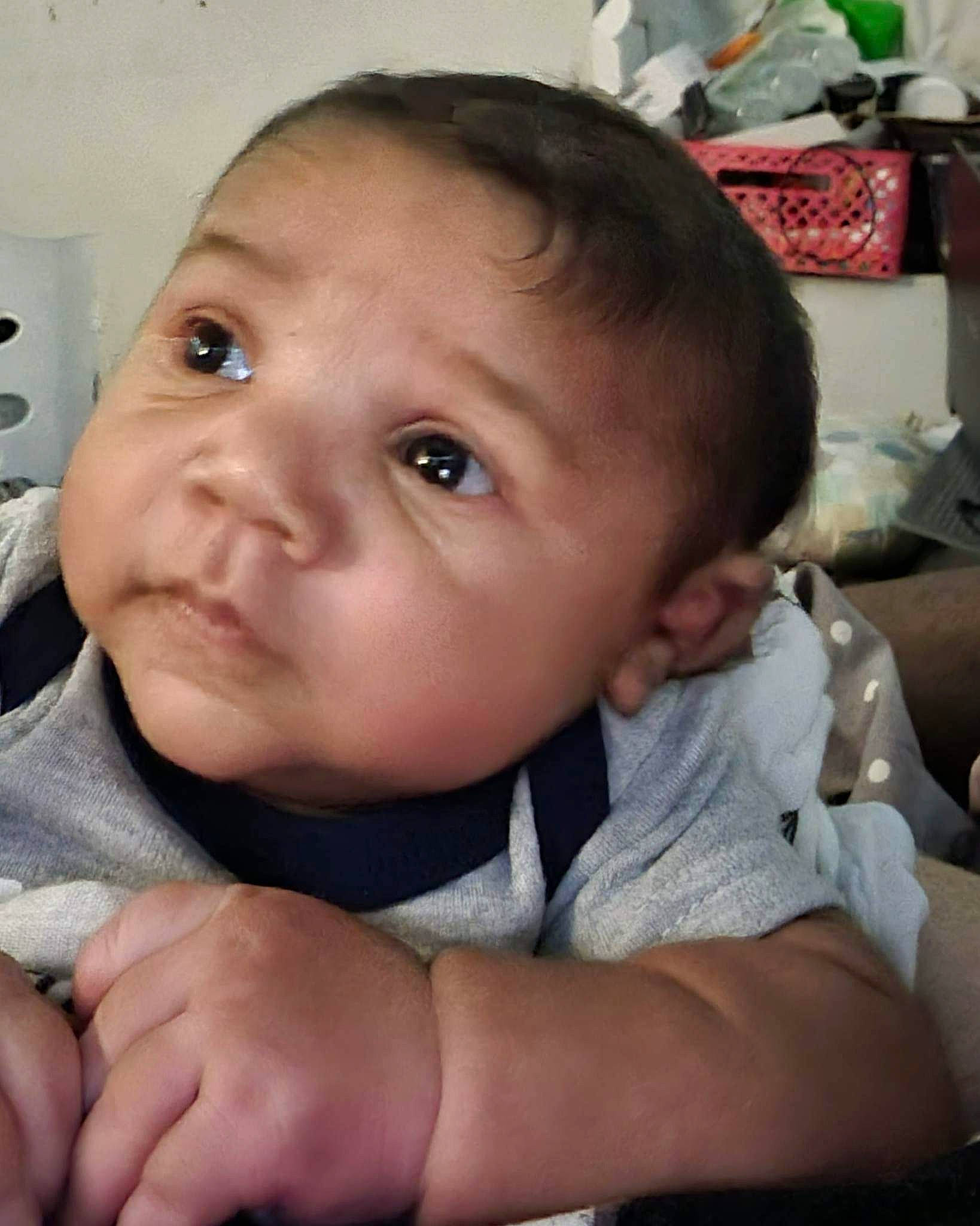 Mason joined the competition — help win amazing prizes! baby, baby_toddler_clothing, cheek, chin, comfort, ear, eye, eyebrow, eyelash, finger, gesture, hand, happy, iris, lip, mouth, nose, person, skin, thumb