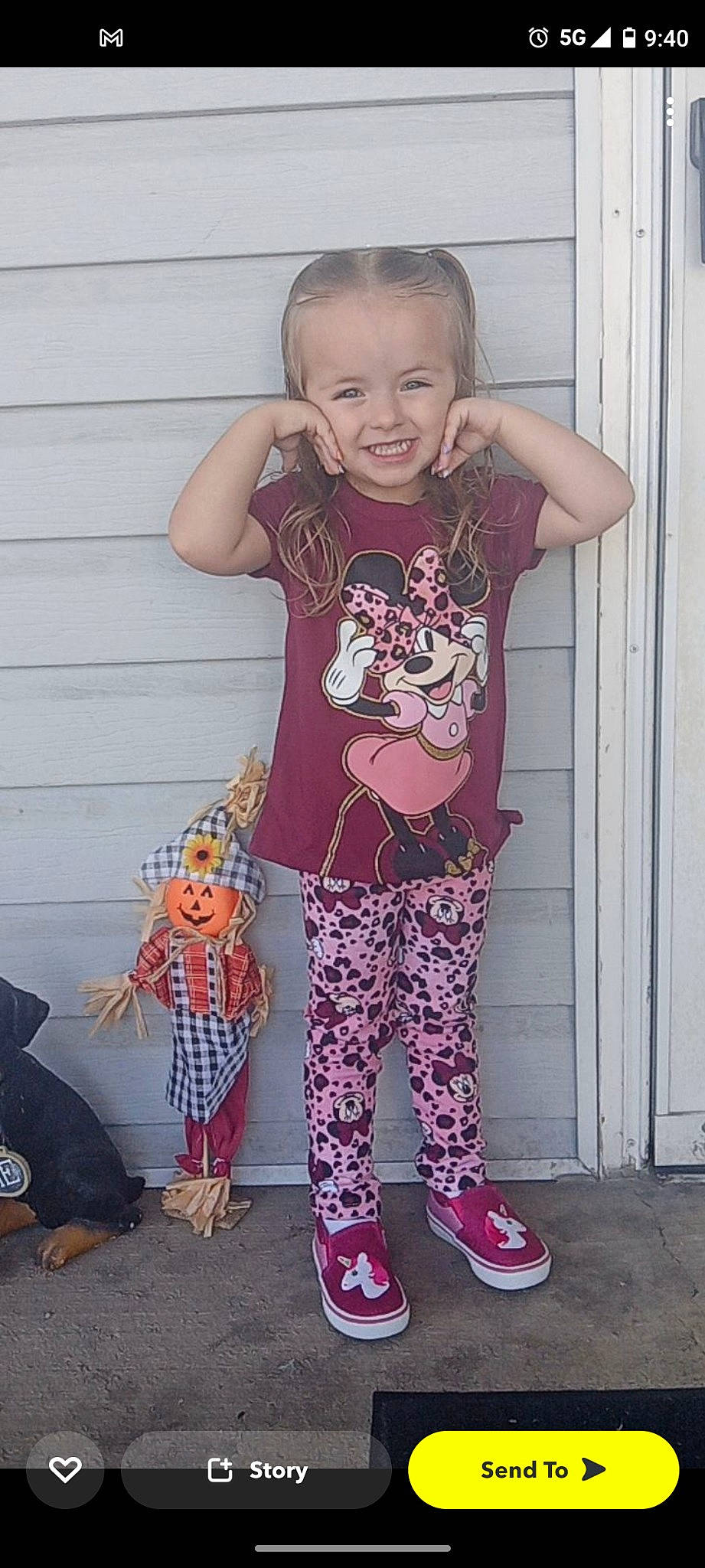 Chevy joined the competition — help win amazing prizes! baby_toddler_clothing, child, fun, happy, head, joint, joy, magenta, pajamas, pattern, person, pink, sleeve, smile, t_shirt, textile, thigh, toddler, top, visual_arts