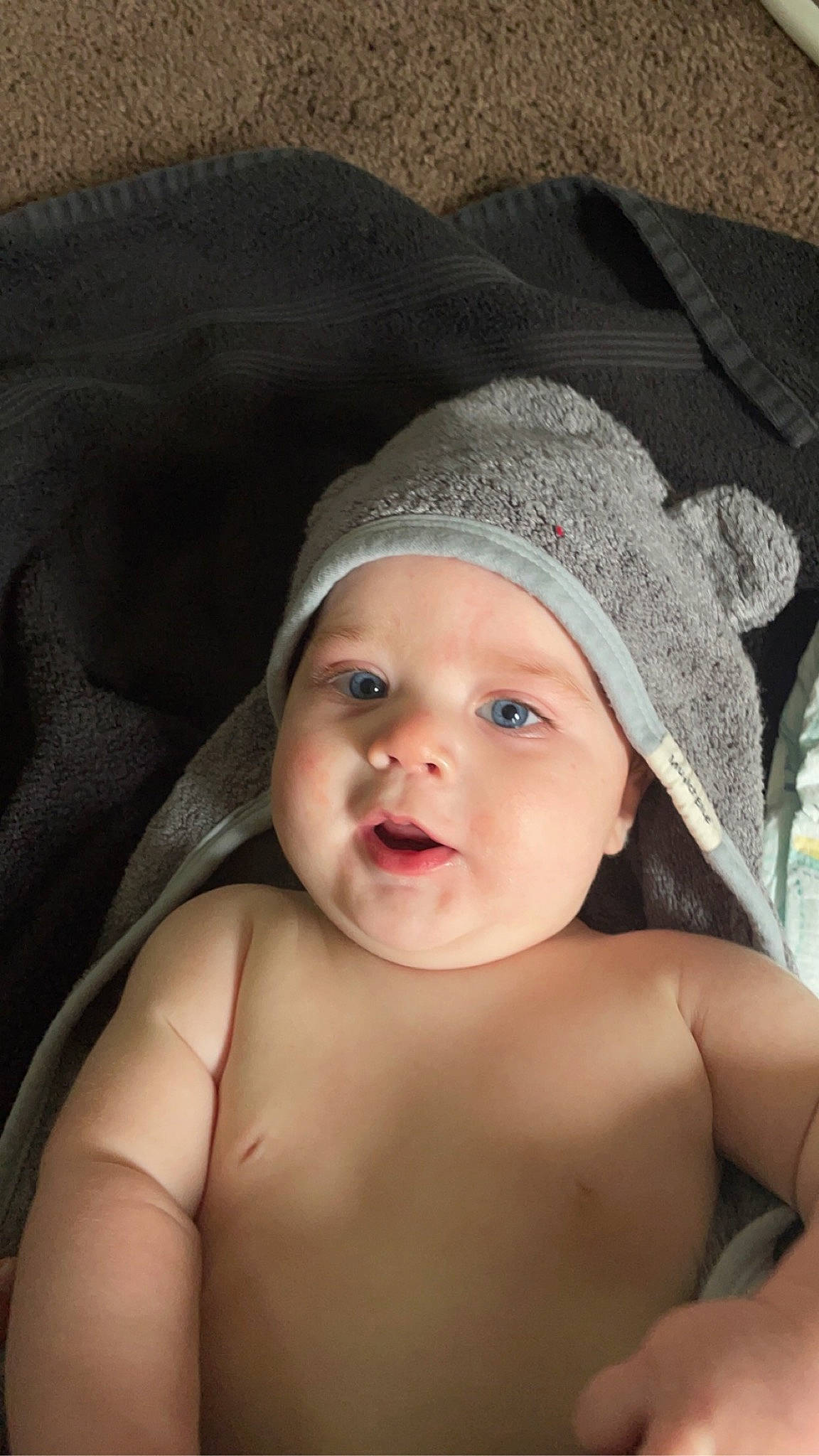 Oaklee joined the competition — help win amazing prizes! baby, cap, cheek, chest, child, comfort, eye, eyelash, fashion_accessory, flash_photography, fun, happy, head, headgear, headwear, lip, nose, person, skin, thumb