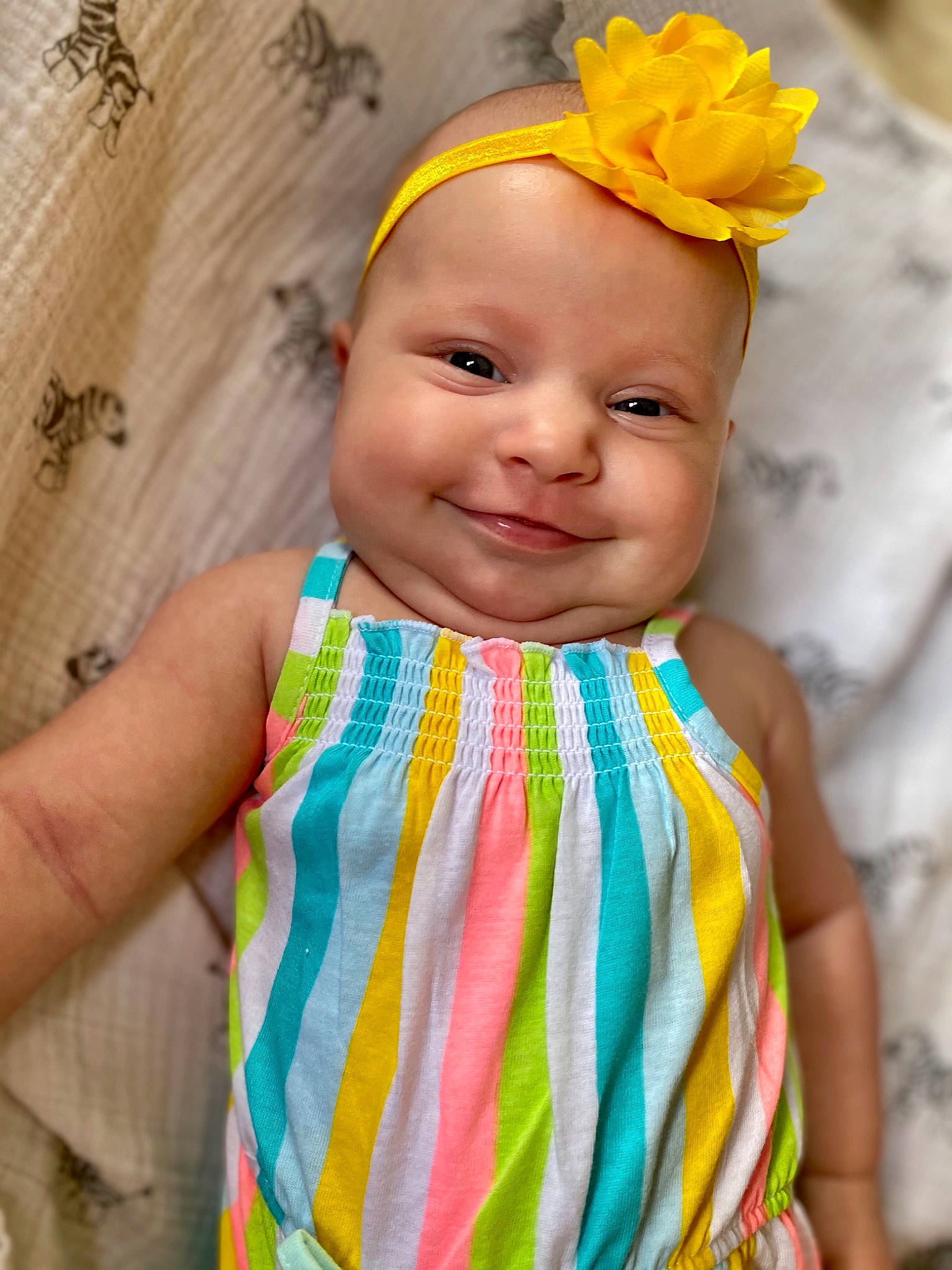 Aspyn joined the competition — help win amazing prizes! baby, baby_toddler_clothing, beauty, dress, eye, face, facial_expression, flower, green, happy, head, headgear, headwear, iris, joy, neck, people_in_nature, person, skin, sleeve