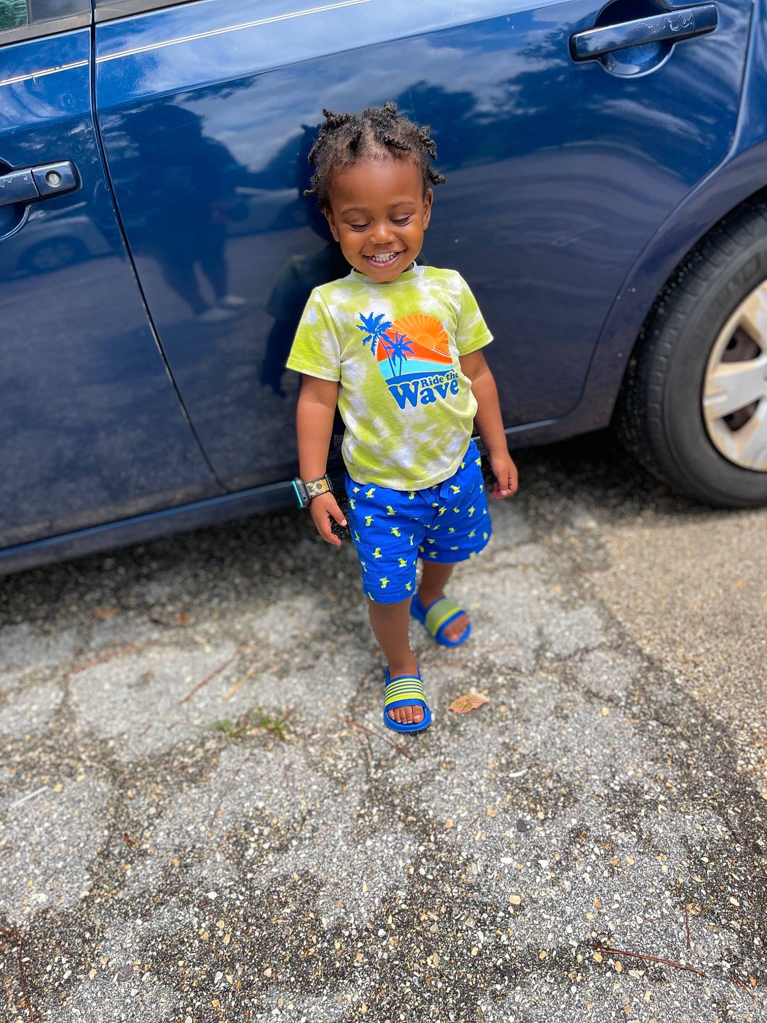 Kyng joined the competition — help win amazing prizes! asphalt, automotive_design, automotive_exterior, automotive_lighting, automotive_tire, azure, bumper, car, hood, joy, land_vehicle, light, mammal, mode_of_transport, motor_vehicle, person, public_space, road_surface, toddler, vehicle