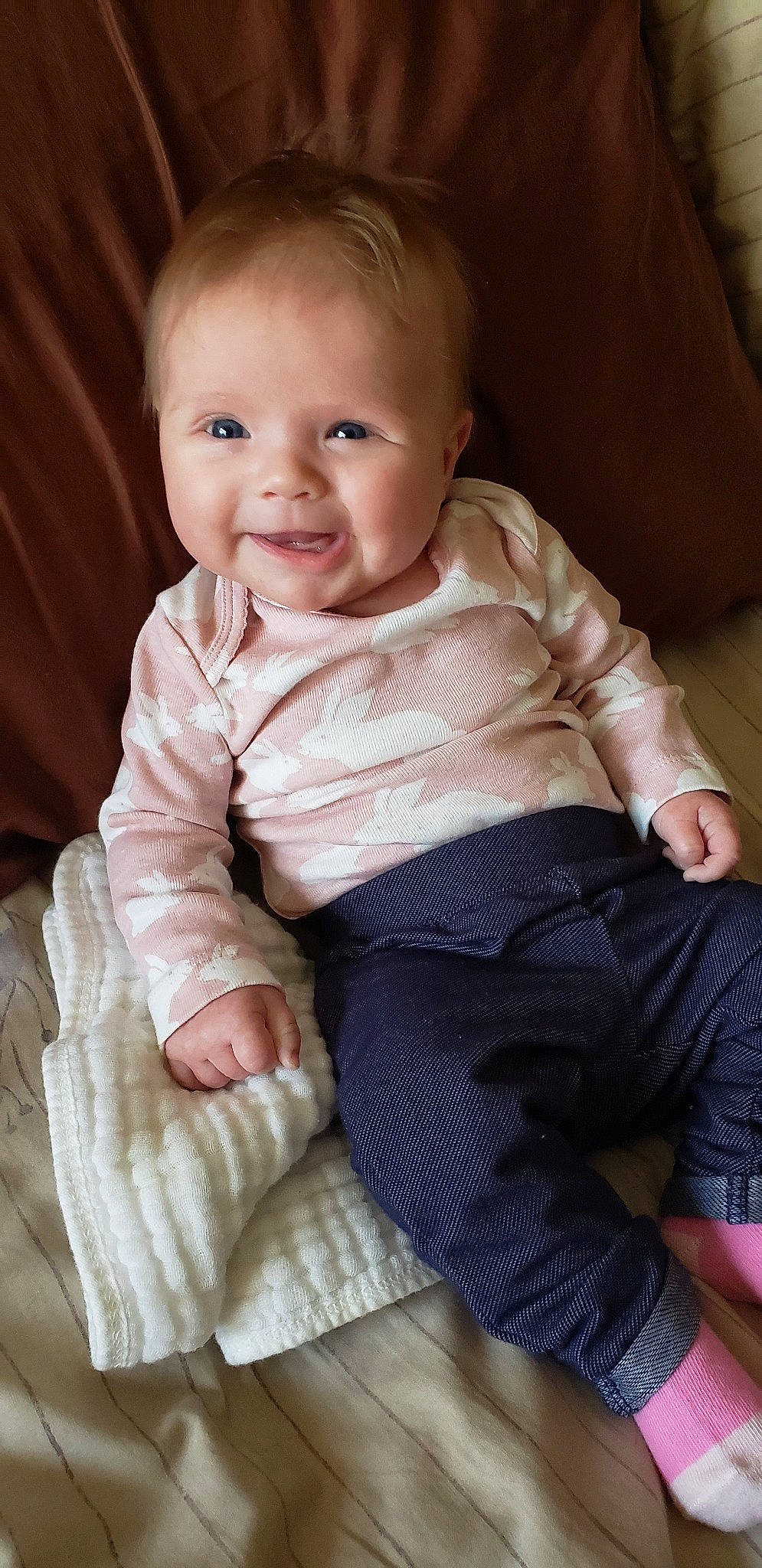 Lizabeth joined the competition — help win amazing prizes! arm, baby, cheek, child, eye, face, joy, nose, person, sitting, skin, sleeve, smile, toddler