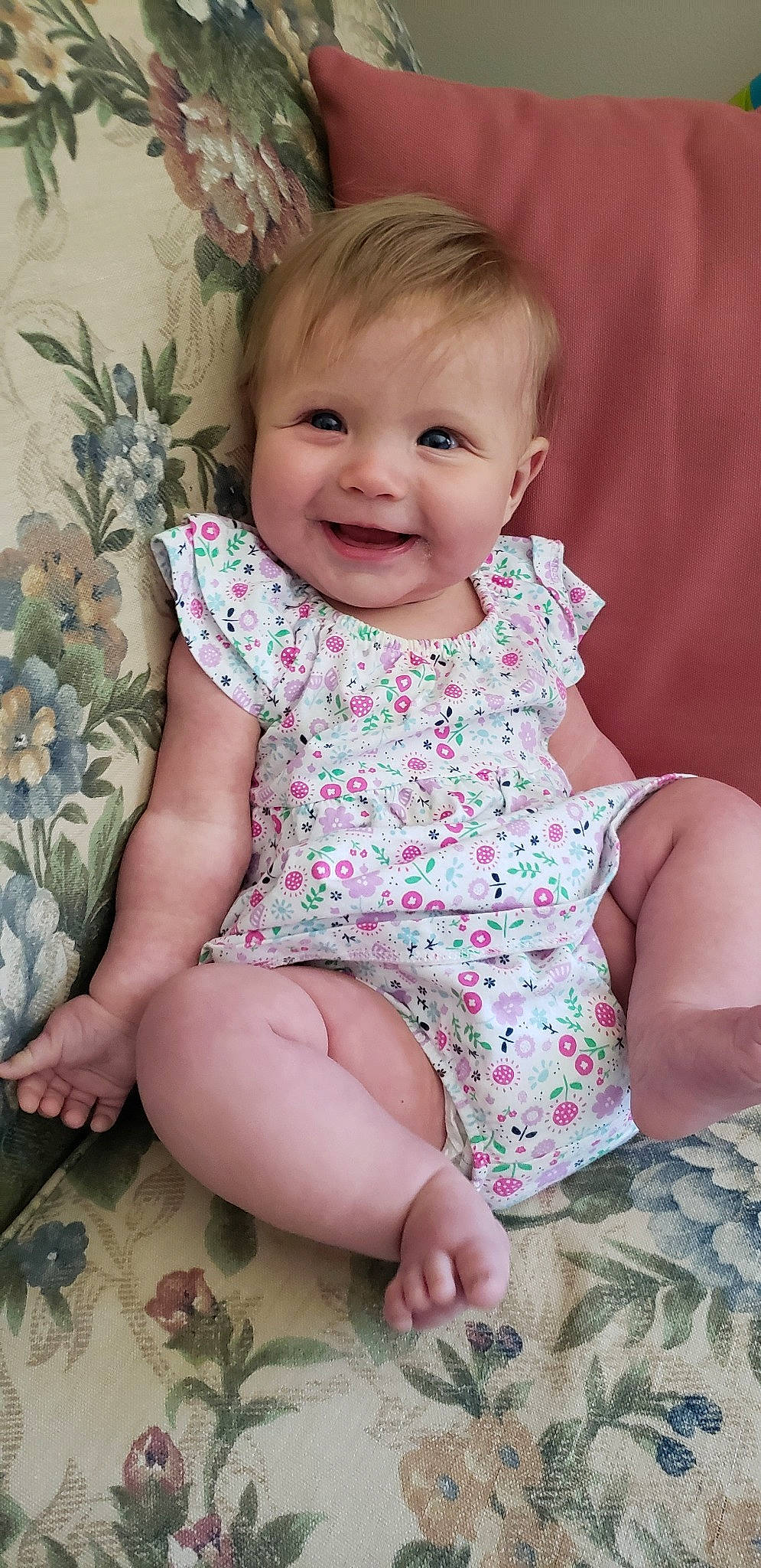 Lizabeth joined the competition — help win amazing prizes! baby, baby_toddler_clothing, cheek, child, child_model, iris, joy, person, pink, sitting, skin, smile, toddler