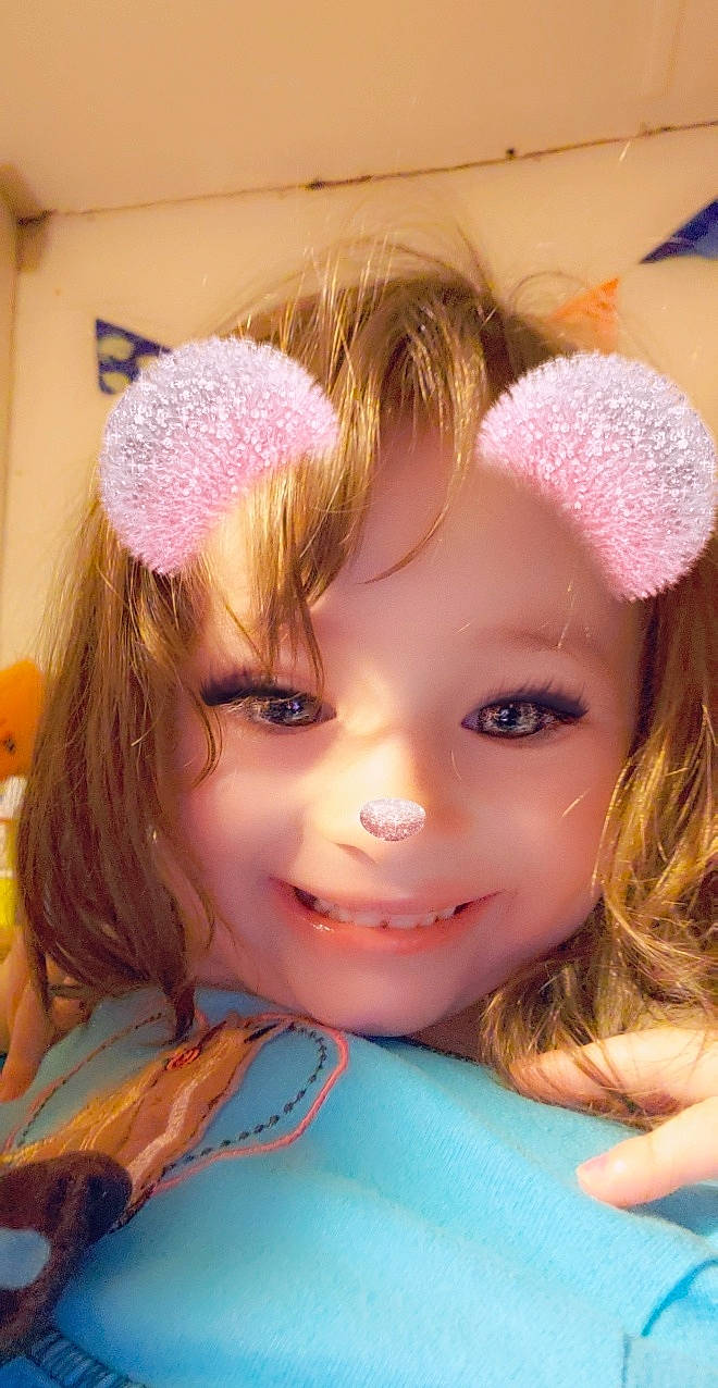 Hartley joined the competition — help win amazing prizes! bangs, cheek, chin, ear, eyebrow, eyelash, fawn, fun, hair, hairstyle, happy, headband, iris, joy, lip, nose, organ, person, pink, skin