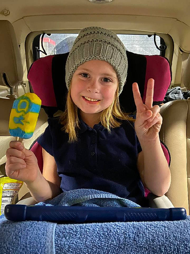 Autumne is registered to the contest to win money with this photo: auto_part, cap, car, car_seat, car_seat_cover, child, comfort, facial_expression, finger, fun, hand, happy, head_restraint, headwear, joy, leisure, motor_vehicle, person, smile, steering_wheel