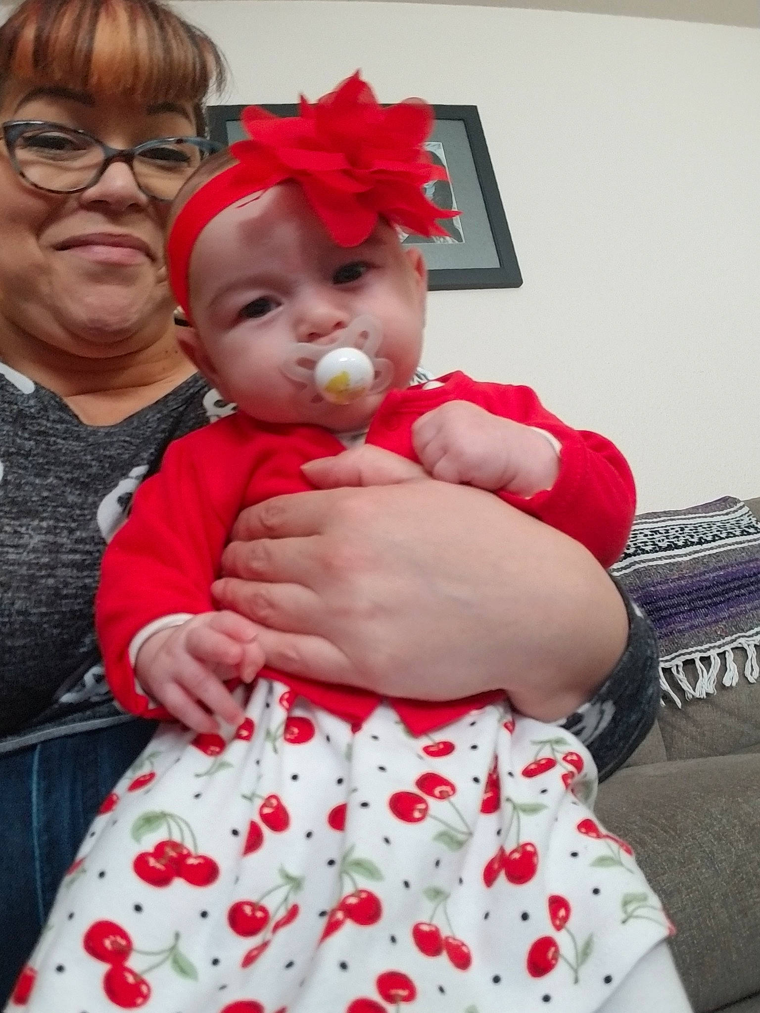 Crimson is registered to the contest to win money with this photo: baby, cheek, child, joy, person, red, toddler