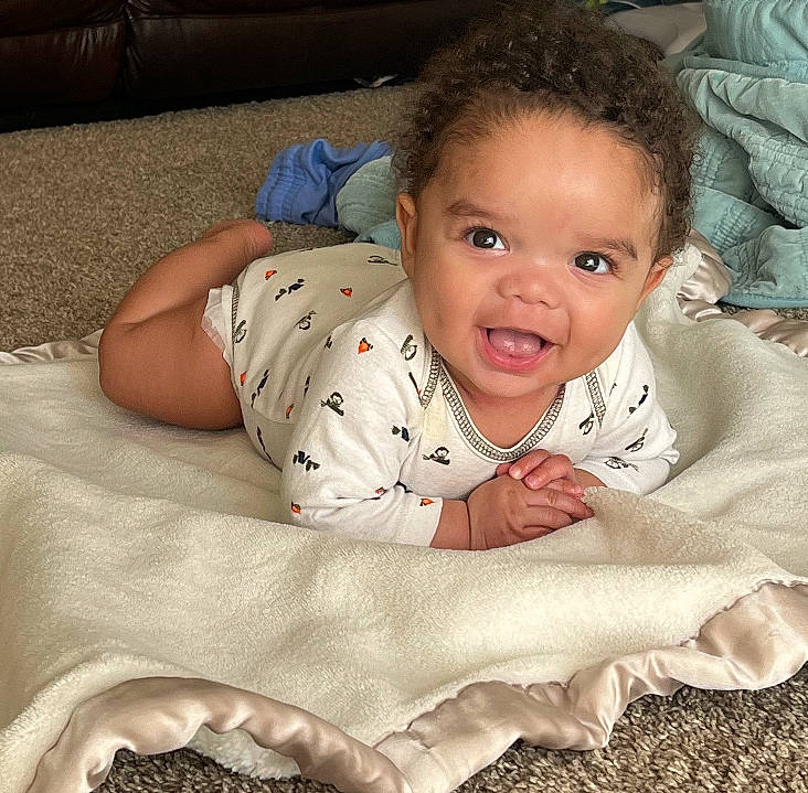 Kai joined the competition — help win amazing prizes! arm, baby, baby_toddler_clothing, cheek, chin, comfort, eye, hair, hairstyle, happy, head, iris, mouth, neck, nose, person, skin, sleeve, smile, textile