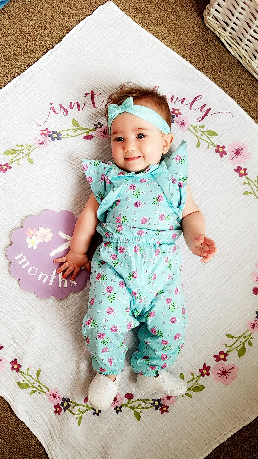 Kinslee joined the competition — help win amazing prizes! baby, baby_products, baby_toddler_clothing, child, design, flower, joy, pattern, person, pink, product, skin, sleeve, toddler