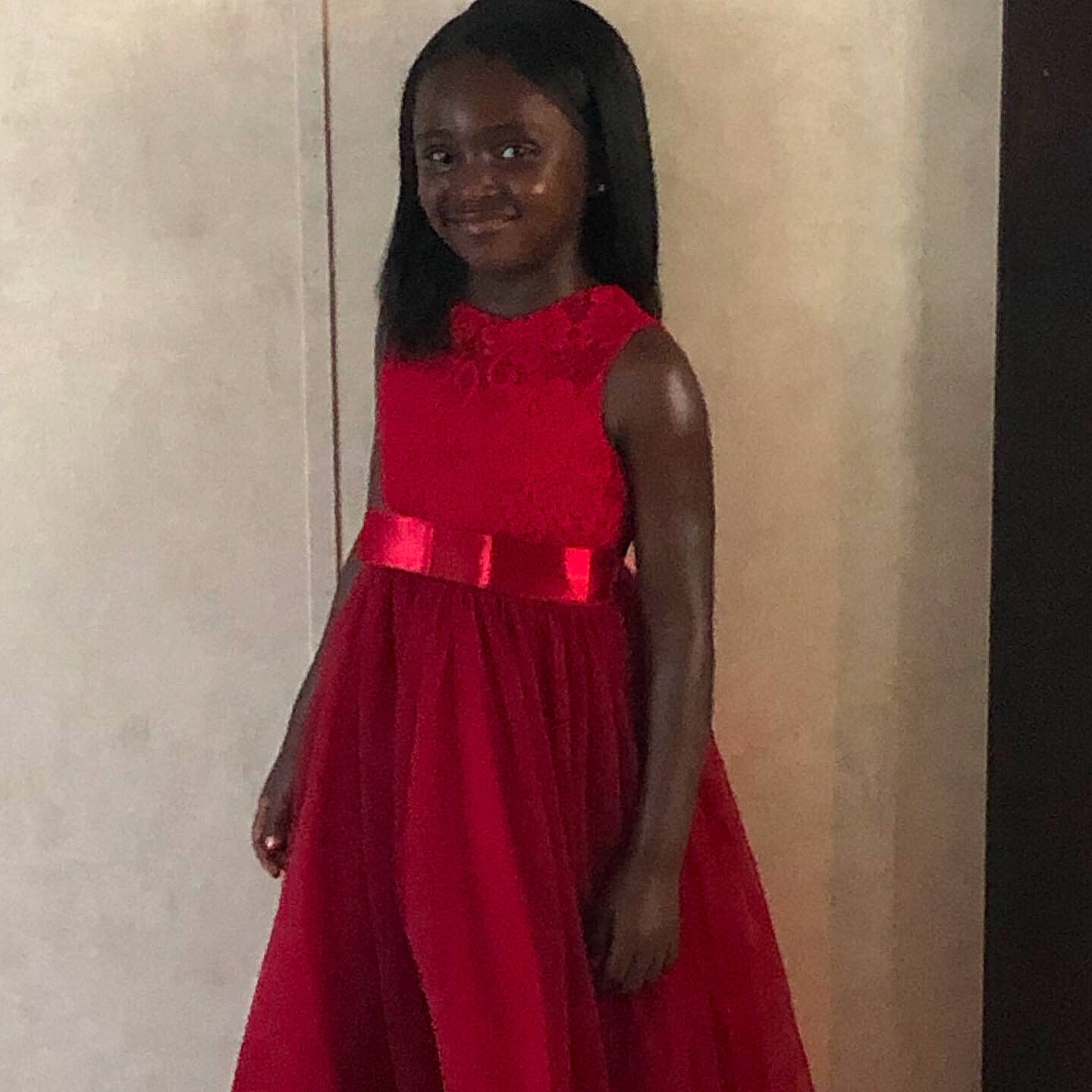 Kristen is registered to the contest to win money with this photo: clothing, cocktail_dress, costume, dress, fashion_design, formal_wear, gown, joy, lady, long_hair, magenta, person, red