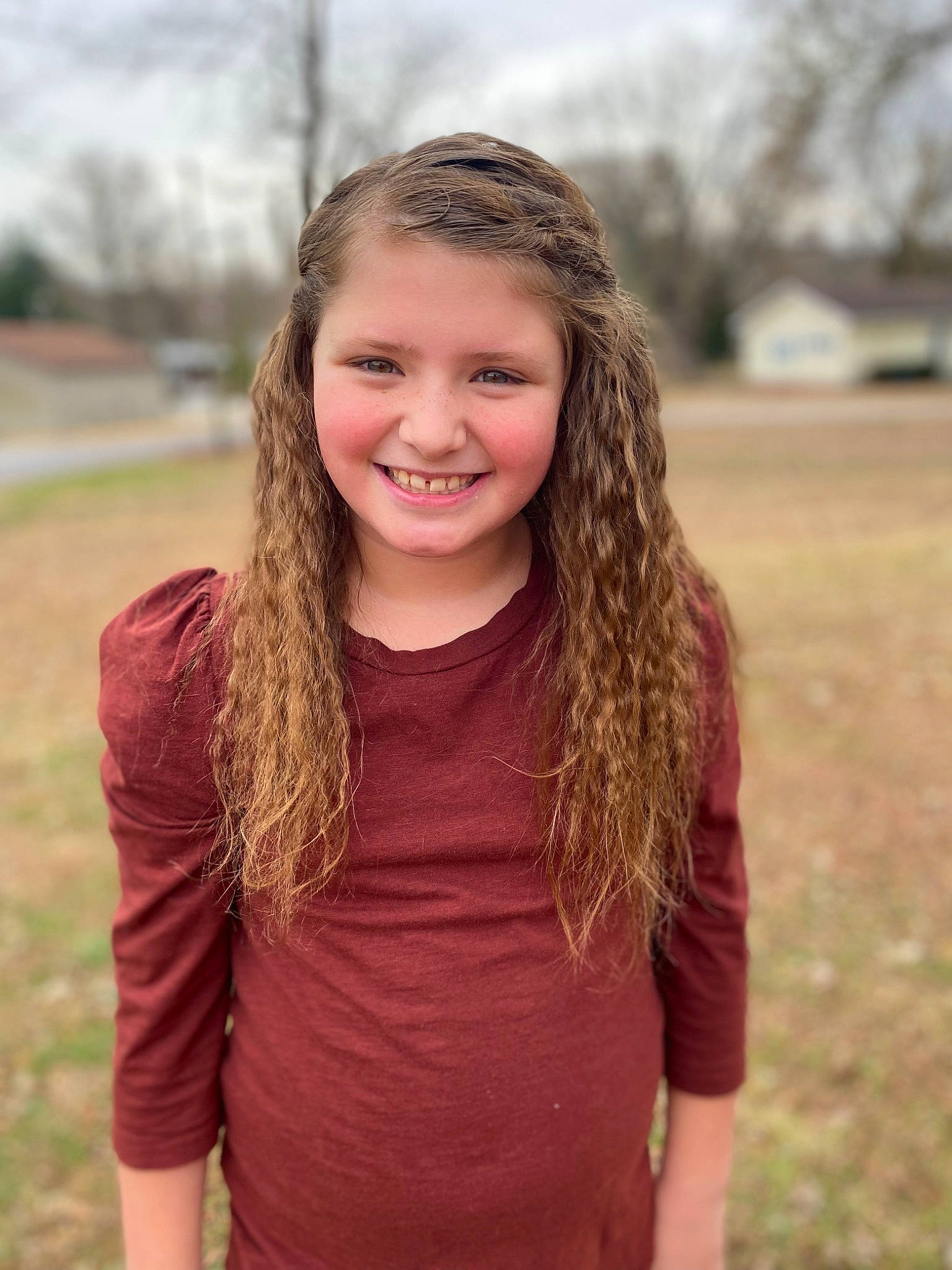 Dixielynn is registered to the contest to win money with this photo: chin, eye, eyebrow, face, flash_photography, grass, happy, human_body, iris, joy, layered_hair, lip, long_hair, neck, people_in_nature, person, plant, shoulder, skin, smile