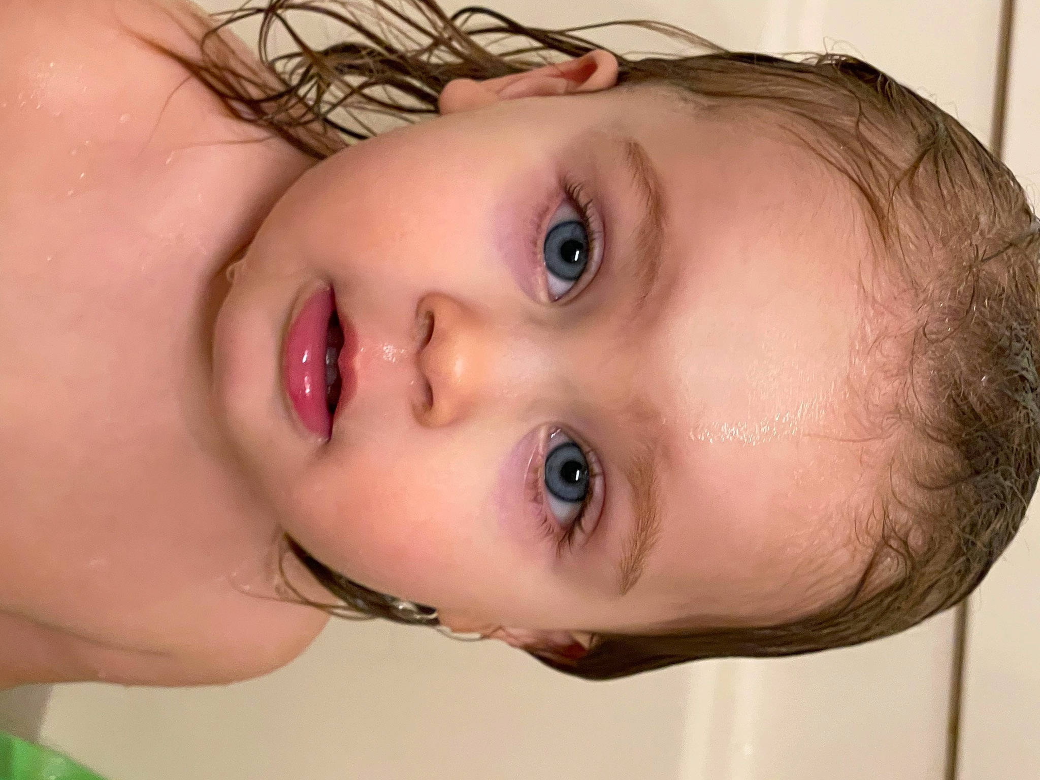 Mallory is registered to the contest to win money with this photo: black_hair, cheek, ear, eyebrow, eyelash, face, flash_photography, forehead, happy, human_body, iris, jaw, lip, mouth, neck, nose, person, skin, smile, toddler