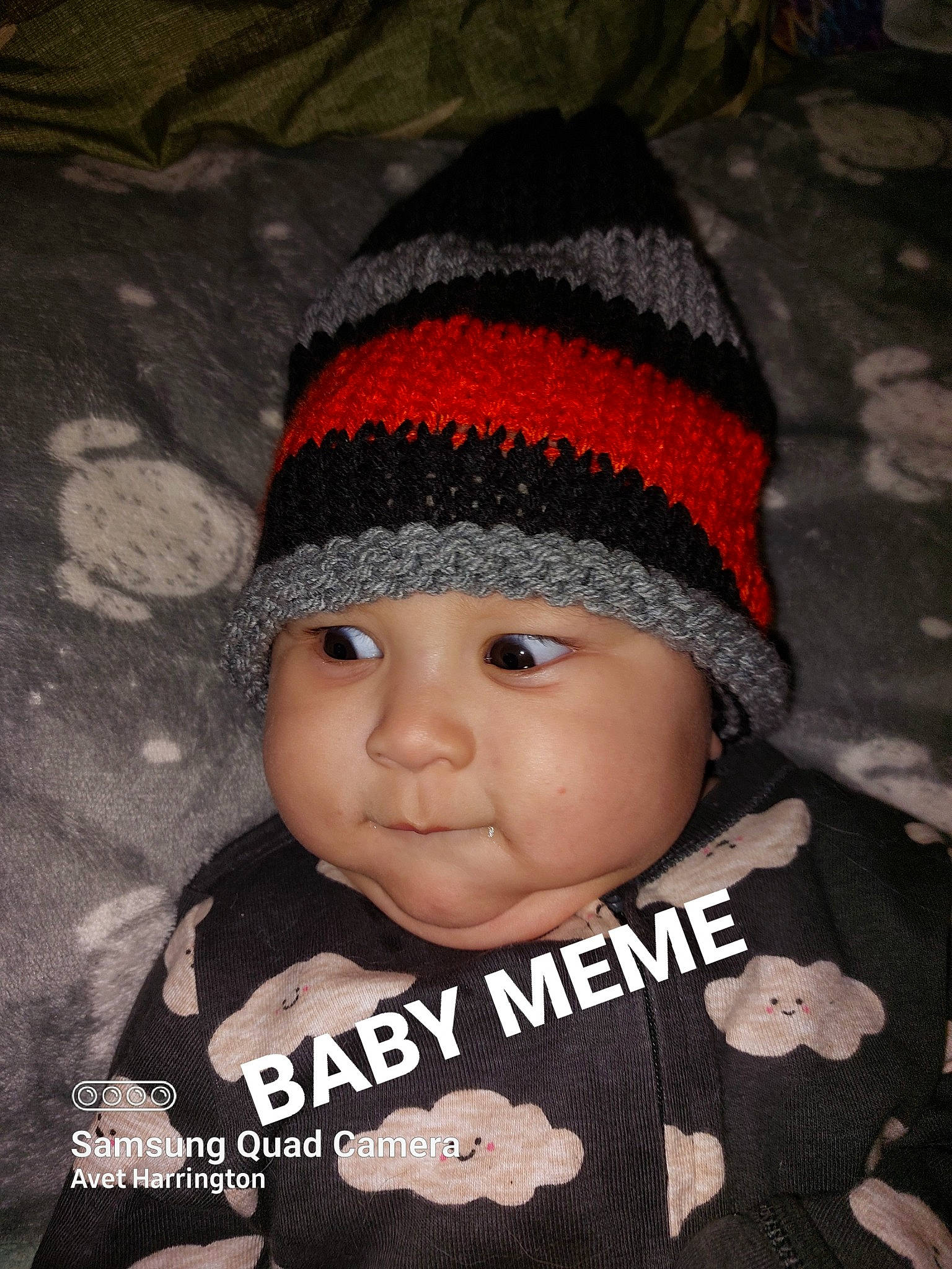 Daniel Jacob joined the competition — help win amazing prizes! baby, baby_toddler_clothing, beanie, cap, cheek, child, cool, face, fashion_accessory, happy, head, headgear, headwear, knit_cap, outerwear, pattern, person, sleeve, toddler, winter
