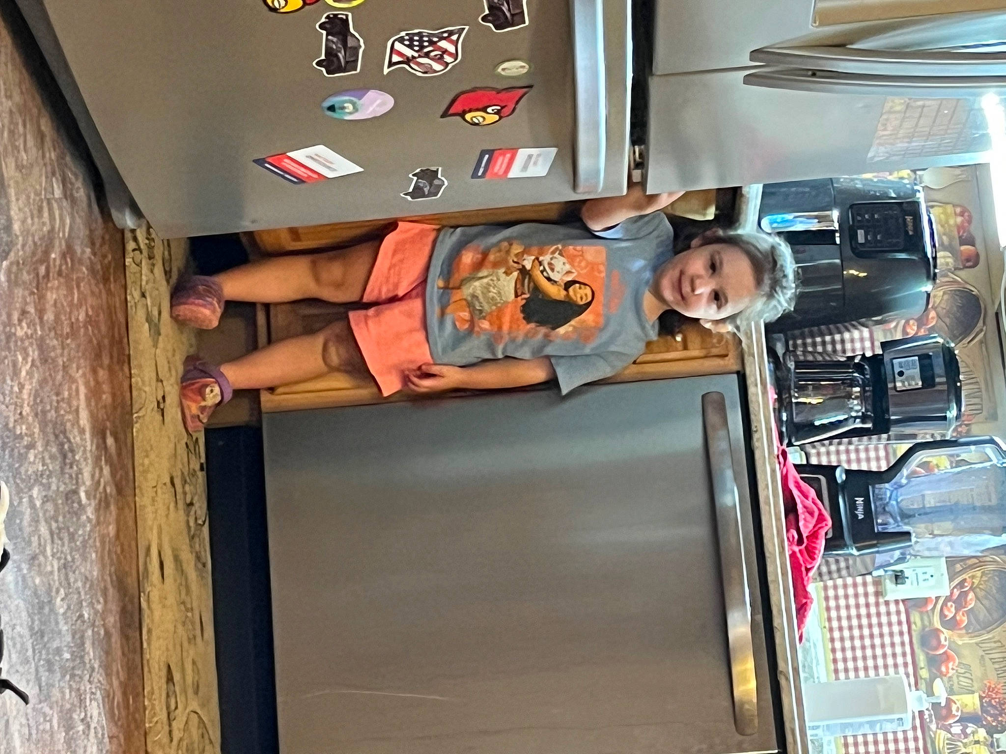 Sophia joined the competition — help win amazing prizes! audio_equipment, automotive_design, child, electronic_device, eyewear, flooring, fun, gadget, games, machine, person, recreation, room, smile, t_shirt, television_set, transport