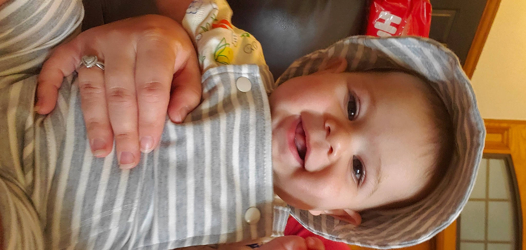 Thomas is registered to the contest to win money with this photo: baby, baby_products, child, finger, hand, mouth, nail, nose, person, product, toddler