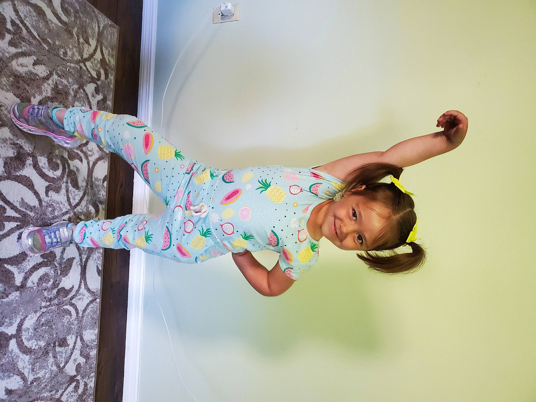 Victoria joined the competition — help win amazing prizes! baby, baby_toddler_clothing, child, flash_photography, flooring, fun, happy, human_body, human_leg, joy, leisure, magenta, pattern, person, play, room, sleeve, smile, thigh, toddler