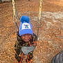 Zymir joined the competition — help win amazing prizes! toddler, child, swing, playground, hat, pom_pom, blue_hat, camo_outfit, orange_accents, smile, happy, outdoor, leaves, trees, fence, stroller, baby, seat, play, nature