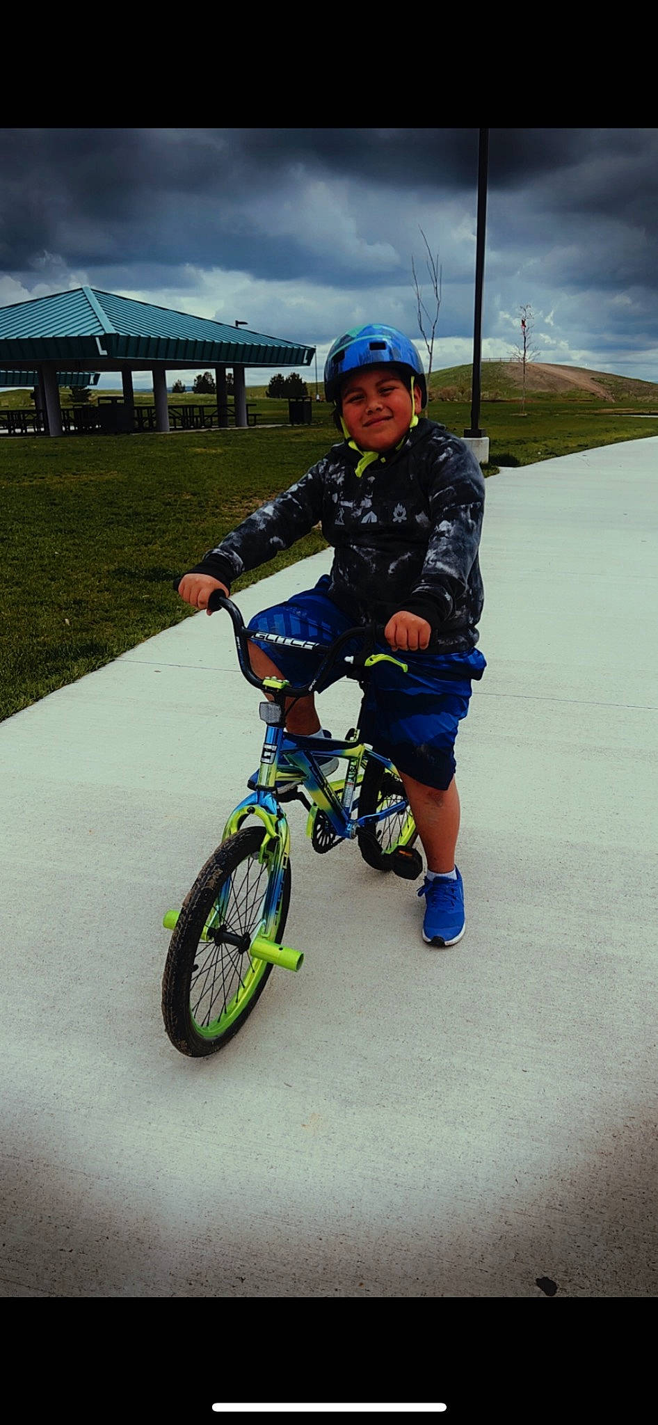 Izaac joined the competition — help win amazing prizes! bicycle, bicycle_accessory, bicycle_fork, bicycle_frame, bicycle_handlebar, bicycle_helmet, bicycle_tire, bicycle_wheel, bicycles_equipment_and_supplies, cloud, cycling, headwear, helmet, joy, land_vehicle, outdoor_recreation, person, rolling, sky, sports_equipment