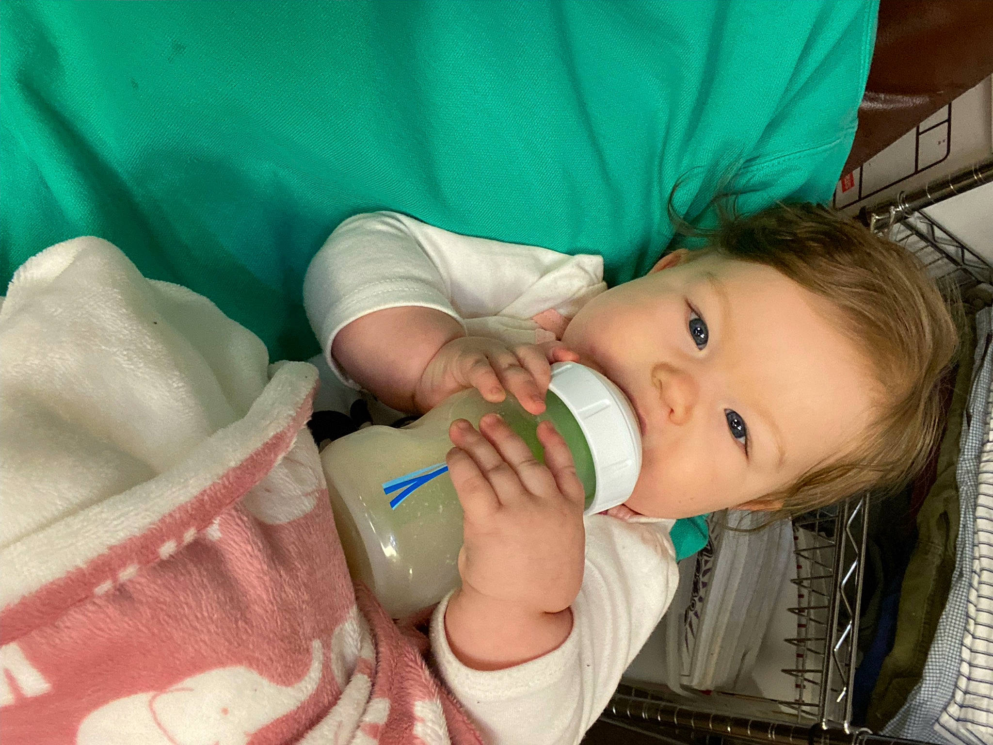 Rachel joined the competition — help win amazing prizes! baby, baby_bottle, bottle, cheek, child, drinkware, ear, eyebrow, eyelash, finger, hand, health_care, iris, lip, mouth, neck, nose, person, plastic_bottle, skin