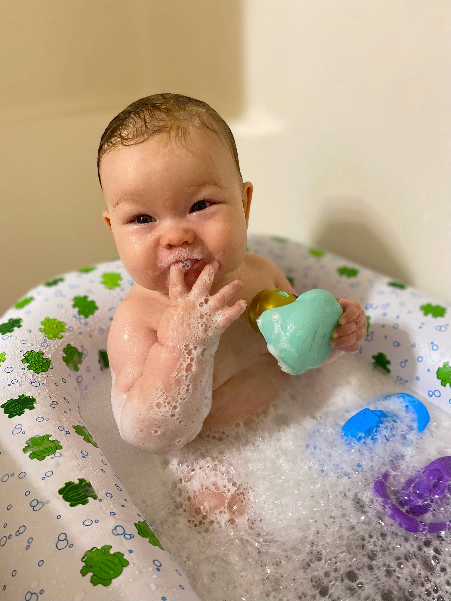 Rachel joined the competition — help win amazing prizes! baby, baby_bathing, baby_laughing, baby_products, baby_toddler_clothing, bathing, birthday_cake, cheek, child, face, fun, happy, leisure, person, play, product, sitting, skin, smile, sweetness