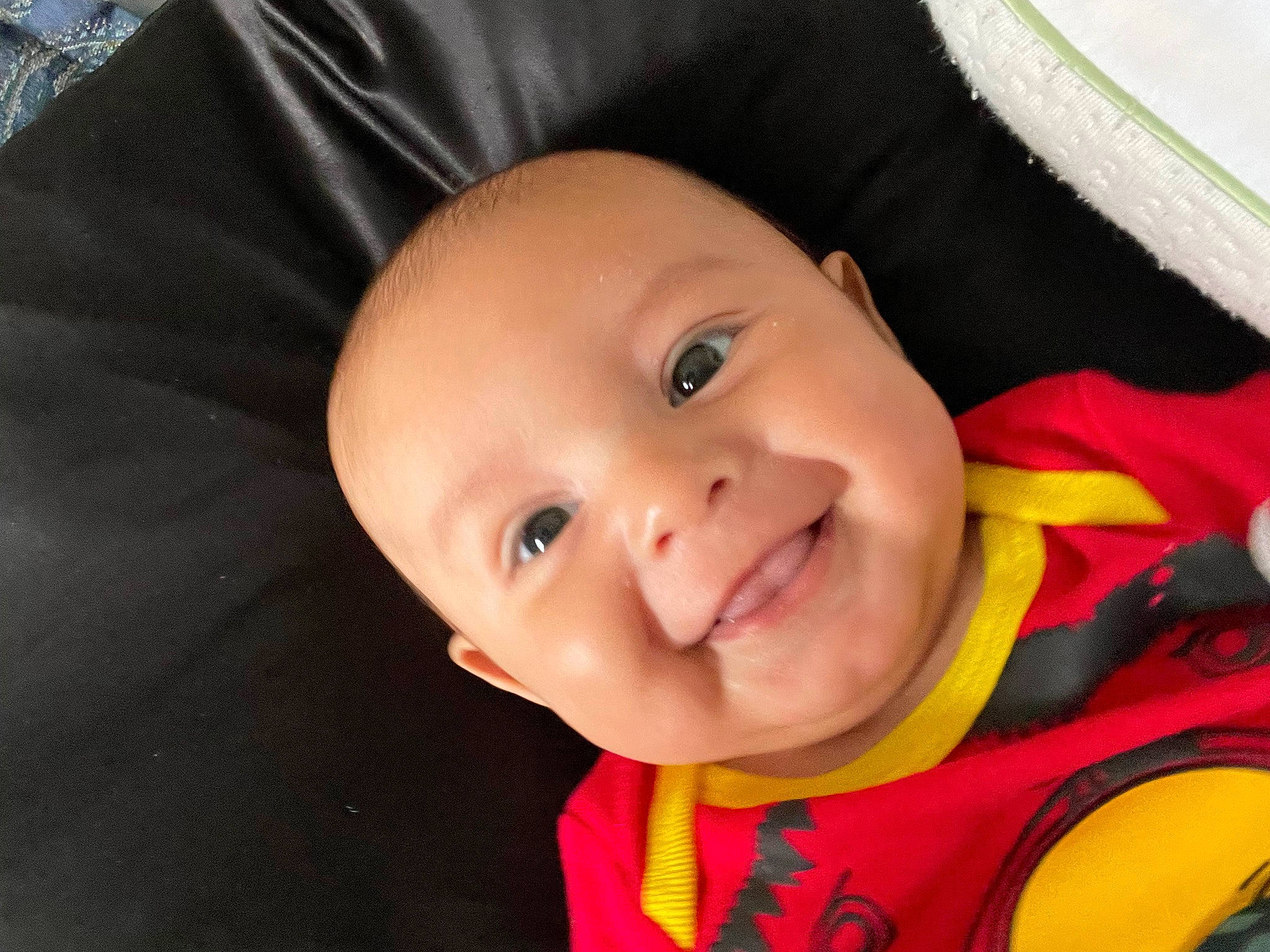 Ezekiel joined the competition — help win amazing prizes! baby, baby_carriage, baby_laughing, baby_products, baby_toddler_clothing, cheek, child, eye, eyebrow, fashion_accessory, fun, happy, head, iris, joy, lip, nose, person, pink, skin