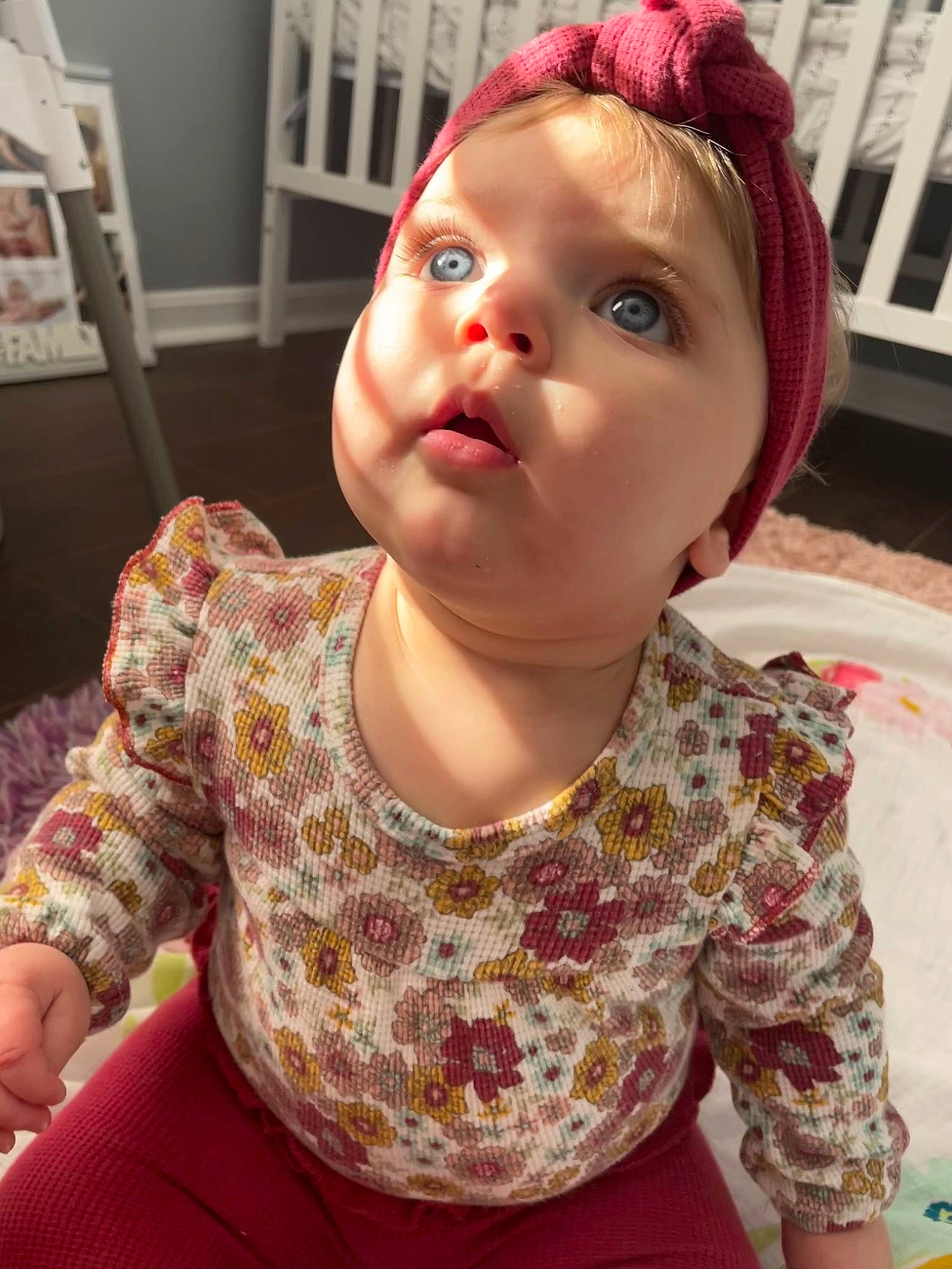 Delanie is registered to the contest to win money with this photo: baby_toddler_clothing, cheek, chin, cool, eyelash, facial_expression, forehead, hairstyle, happy, headgear, iris, lip, mouth, neck, nose, person, pink, red, skin, sleeve