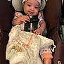 Renesmee joined the competition — help win amazing prizes! baby, infant, car_seat, headwrap, blanket, pacifier, toy, smiling, cute, child, safety_harness, clothing, foot, hand, indoors, comfort, seat, cute_expression, childcare, baby_toys