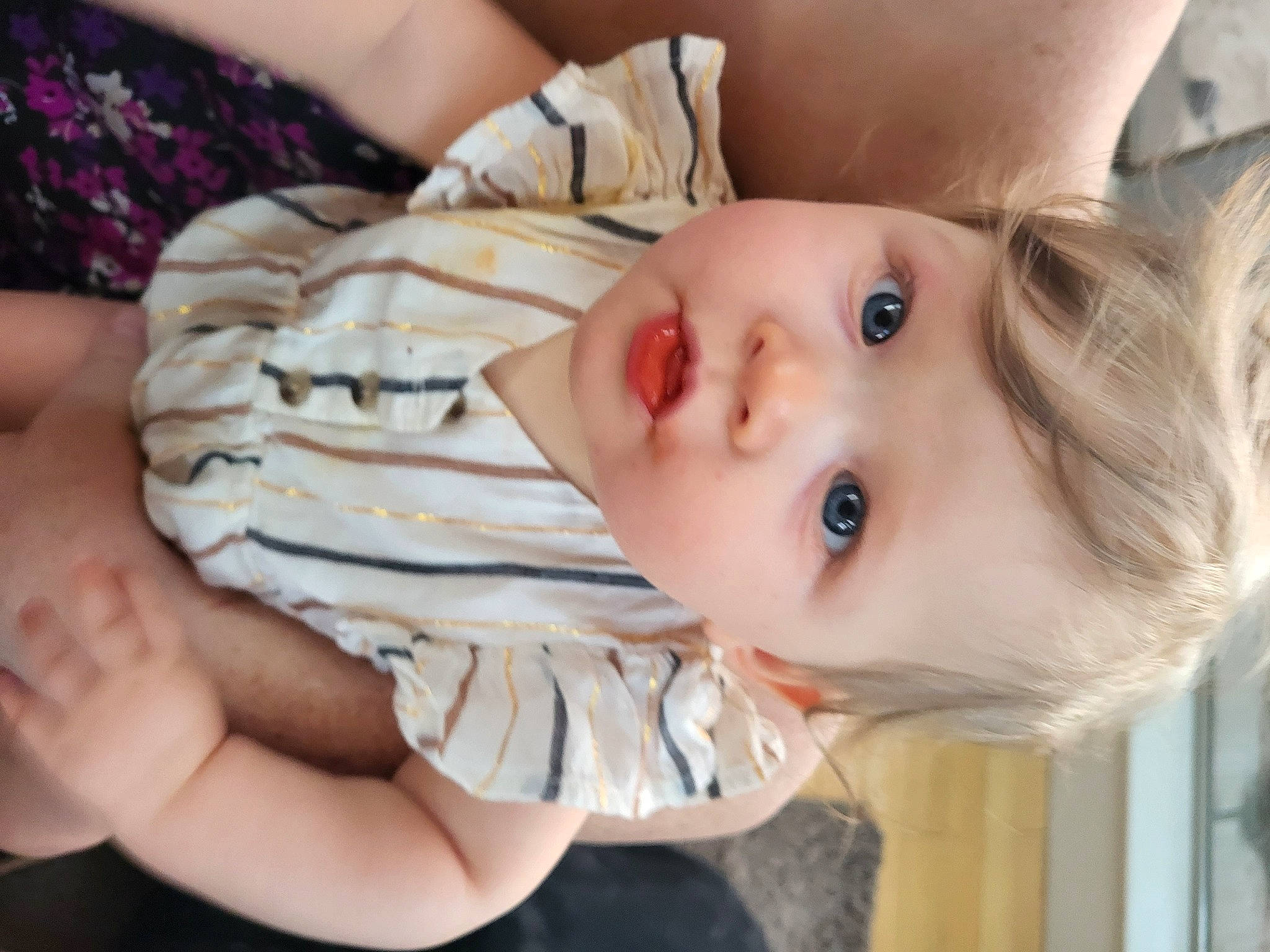 Davien is registered to the contest to win money with this photo: baby, baby_toddler_clothing, cheek, child, close_up, comfort, eye, eyelash, facial_expression, happy, hat, head, iris, lip, mammal, mouth, nose, person, skin, toddler