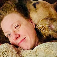 Nash joined the competition — help win amazing prizes! blanket, close_up, comfort, companion, cozy, cuddle, dog, face, friendship, fur, homedecor, indoor, person, pet, portrait, relaxing, resting, sleepy, snuggling, warm