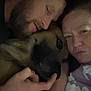 Nash joined the competition — help win amazing prizes! affection, animal, beard, blurred, casual, closeup, cozy, cuddle, dog, expression, face, friendship, human, indoor, intimate, person, pet, portrait, snuggle, touch