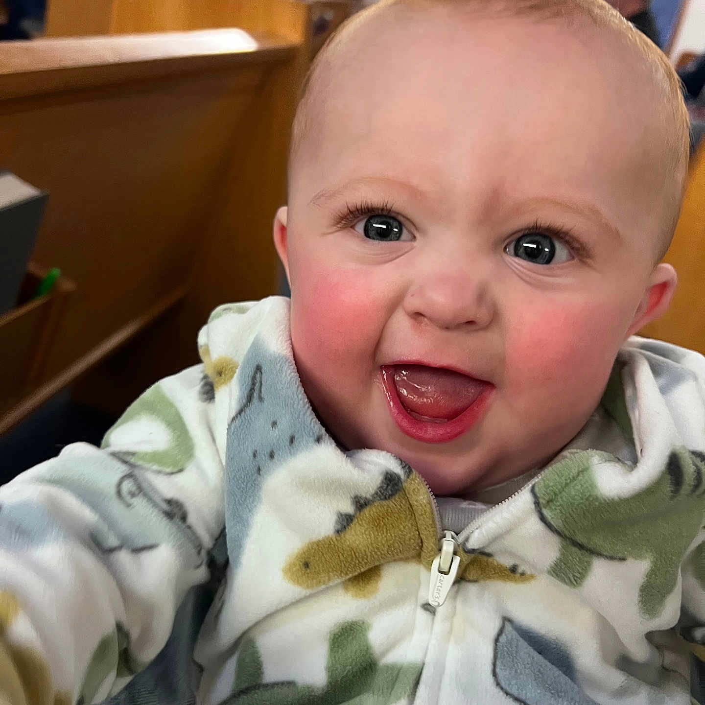 Aiden is registered to the contest to win money with this photo: adult, baby, babylaughing, clothing, coat, cosmetics, crying, face, happy, head, jacket, laughing, lipstick, male, man, person, photography, portrait, sad