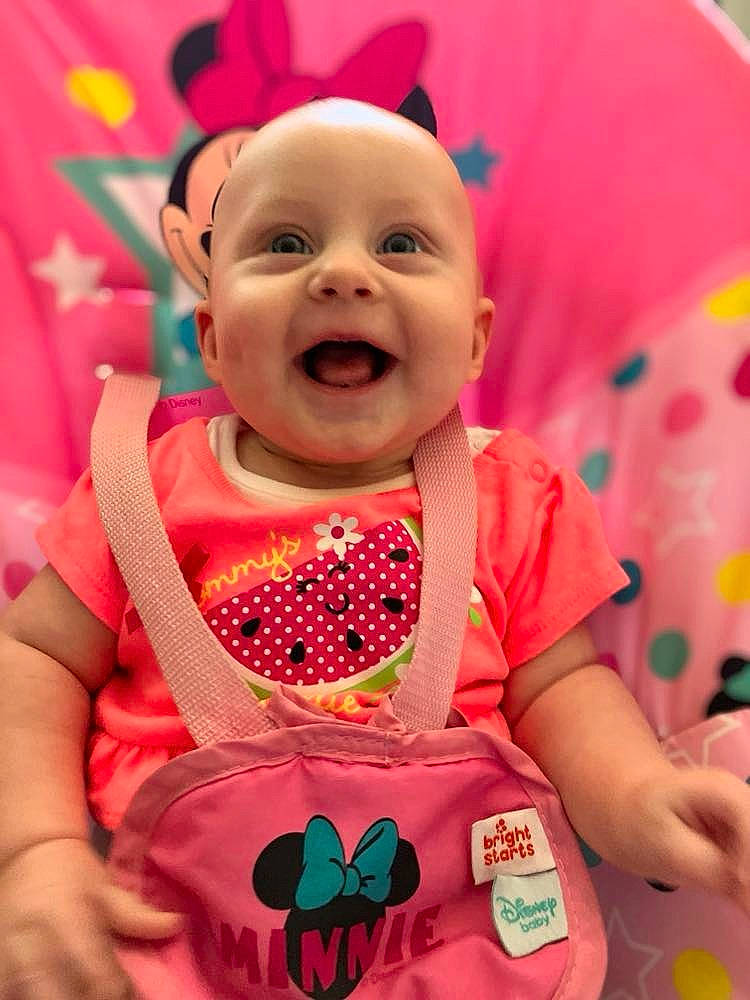 Charlie-anne joined the competition — help win amazing prizes! baby, baby_toddler_clothing, cheek, child, dress, face, facial_expression, fun, green, happy, magenta, orange, person, pink, product, red, skin, sleeve, smile, textile