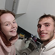 Malibue is registered to the contest to win money with this photo: audio_equipment, automotive_design, beard, cooking, countertop, event, eyebrow, eyelash, eyewear, fun, happy, jaw, kitchen, kitchen_appliance, science, selfie, sink, skin, smile, tap