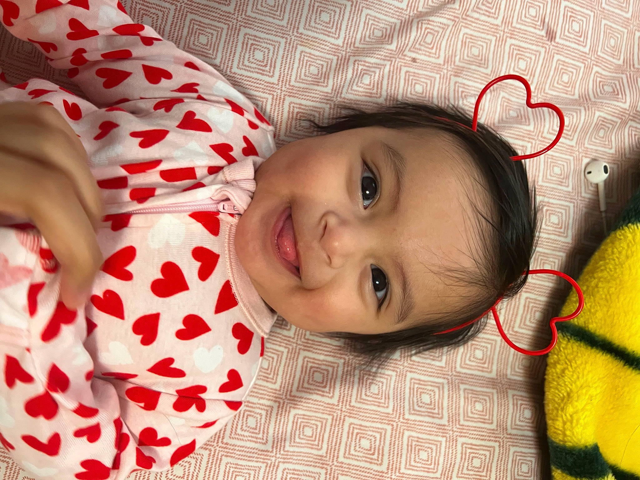 Leilani is registered to the contest to win money with this photo: baby, baby_toddler_clothing, beauty, carmine, cheek, child, eye, face, happy, joy, linens, lip, nose, pattern, person, product, skin, sleeve, smile, toddler