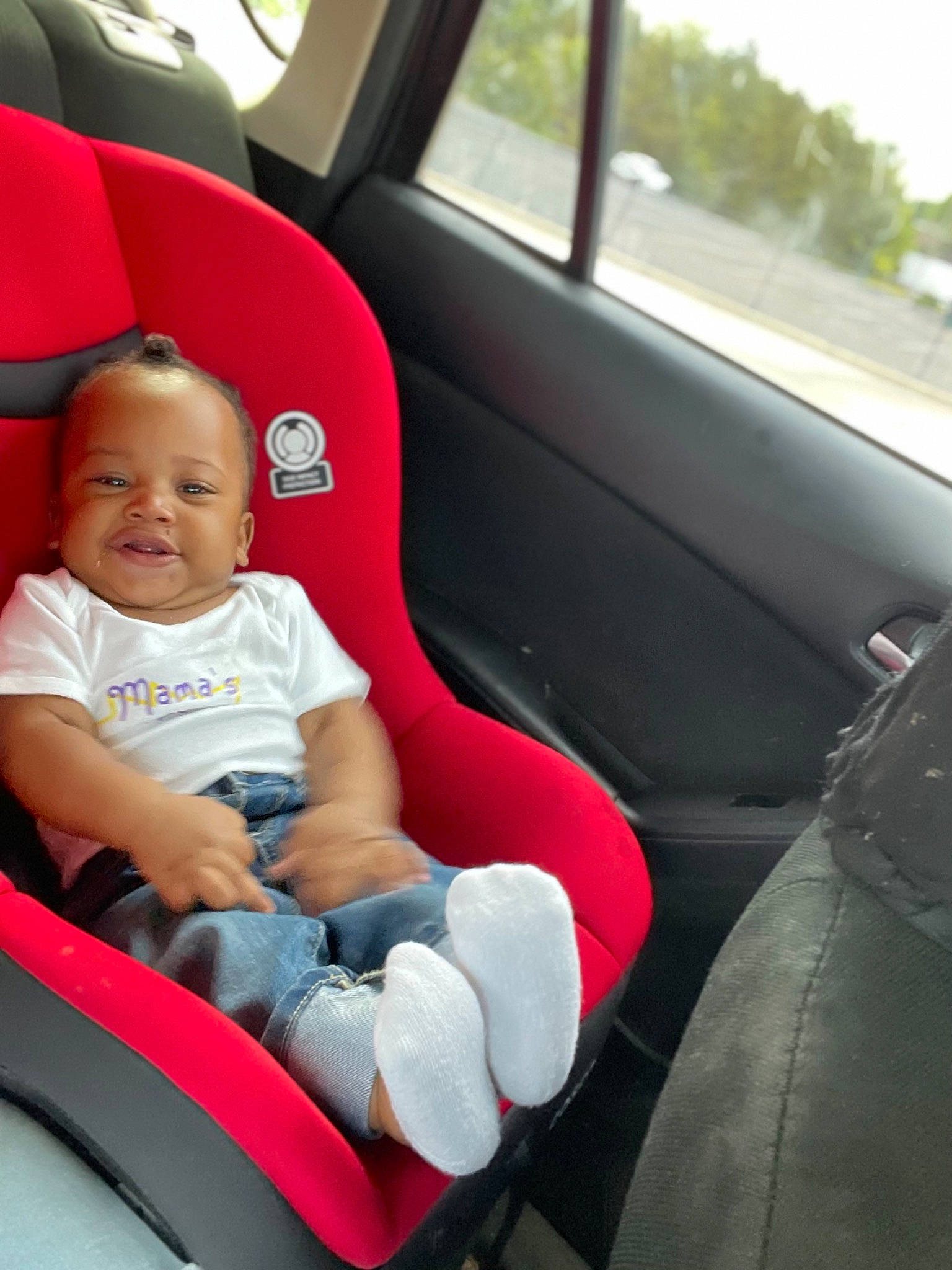 Chase joined the competition — help win amazing prizes! auto_part, automotive_design, automotive_exterior, baby_toddler_clothing, car, car_seat, car_seat_cover, comfort, family_car, head_restraint, lap, motor_vehicle, person, seat_belt, smile, steering_wheel, thigh, toddler, vehicle, vehicle_door