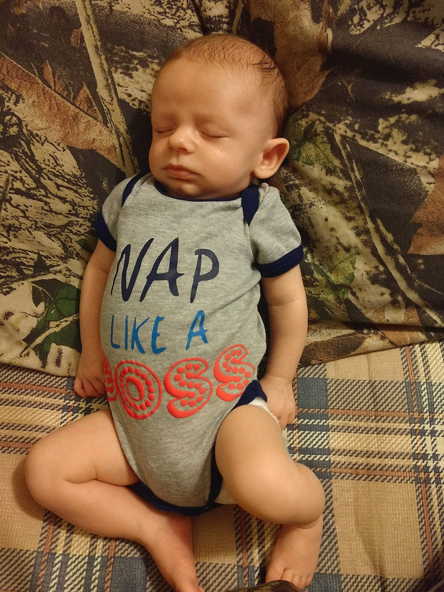 Christopher joined the competition — help win amazing prizes! baby, baby_toddler_clothing, child, design, pattern, person, plaid, sitting, toddler