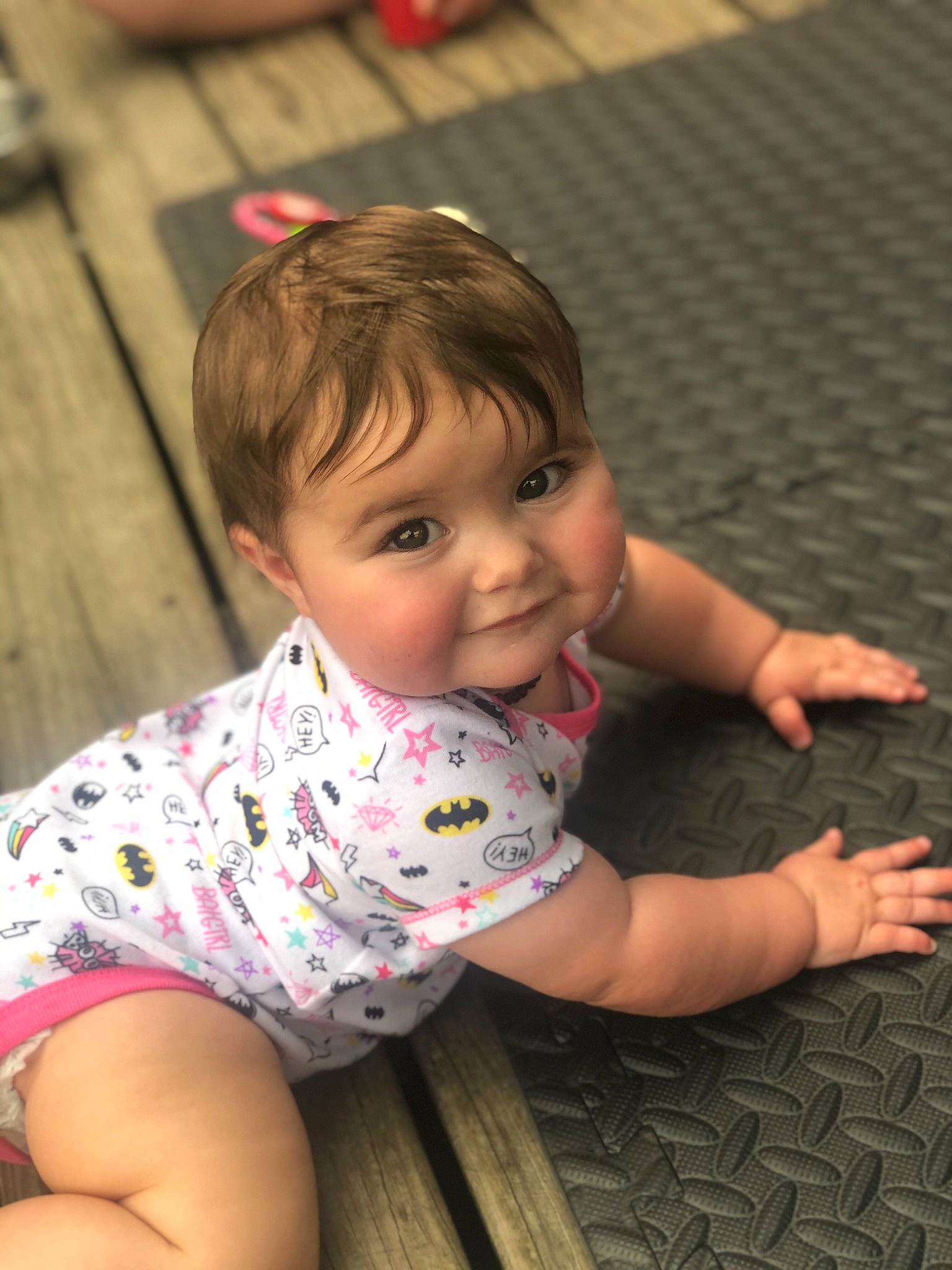 Keagan is registered to the contest to win money with this photo: baby, beauty, cheek, child, eye, face, finger, fun, hand, head, leg, person, pink, plant, play, sitting, skin, smile, summer, toddler