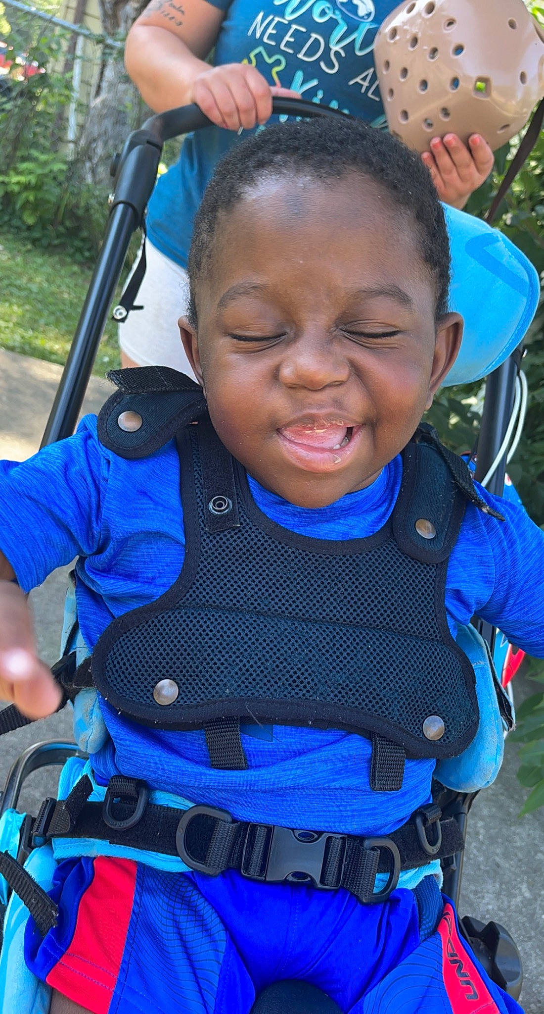 Antwan joined the competition — help win amazing prizes! adventure, baby_products, belt, blue, child, cool, electric_blue, fun, happy, leisure, pattern, people, person, personal_protective_equipment, plant, recreation, sleeve, smile, toddler, travel
