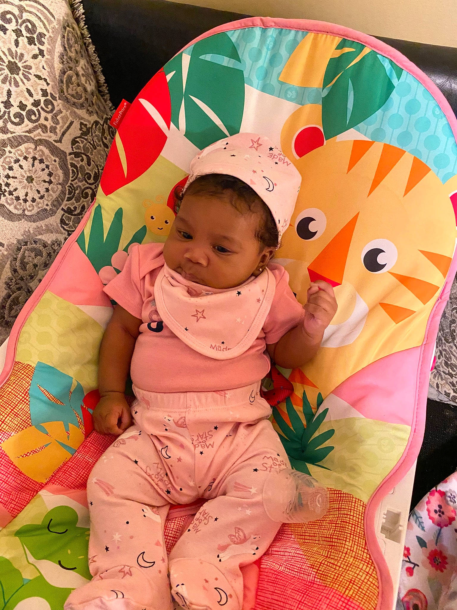 Gianni joined the competition — help win amazing prizes! baby, child, nap_mat, pajamas, person, pink, product, skin, textile, toddler