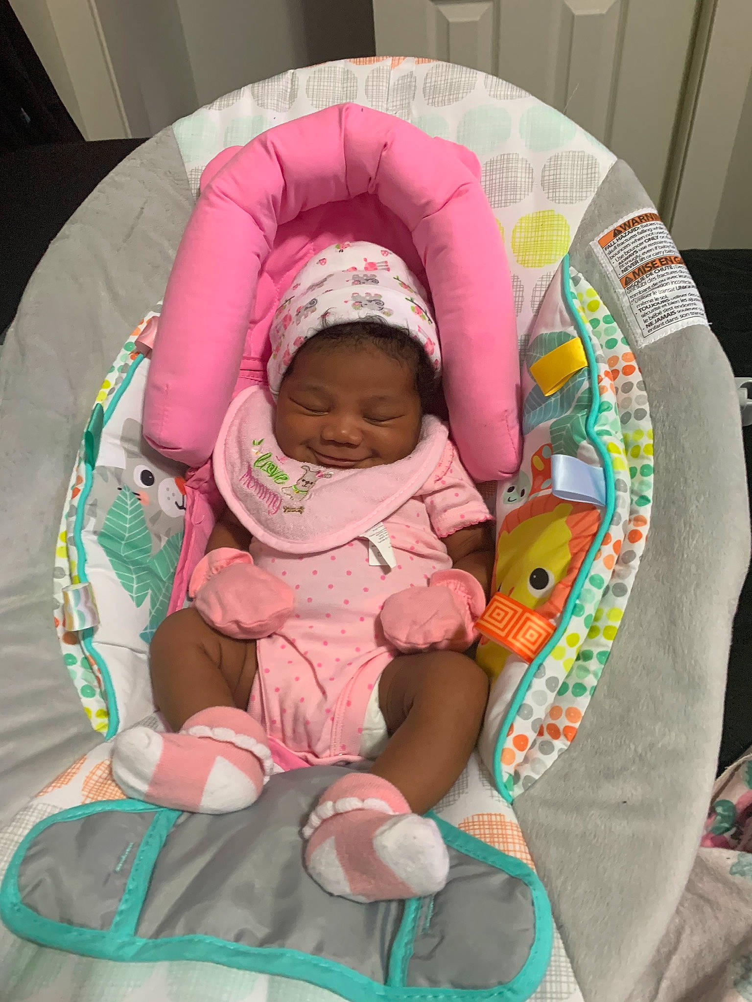 Gianni is registered to the contest to win money with this photo: baby, baby_carriage, baby_in_car_seat, baby_products, baby_toys, child, comfort, infant_bed, person, pink, play, product, toddler, toy