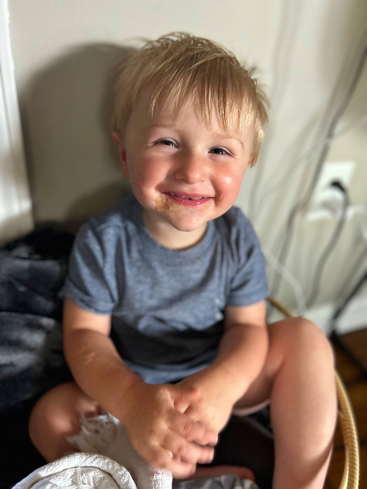 Ayden joined the competition — help win amazing prizes! baby, baby_toddler_clothing, cheek, comfort, elbow, finger, flash_photography, fun, happy, human, iris, joy, knee, muscle, person, sitting, skin, sleeve, smile, t_shirt