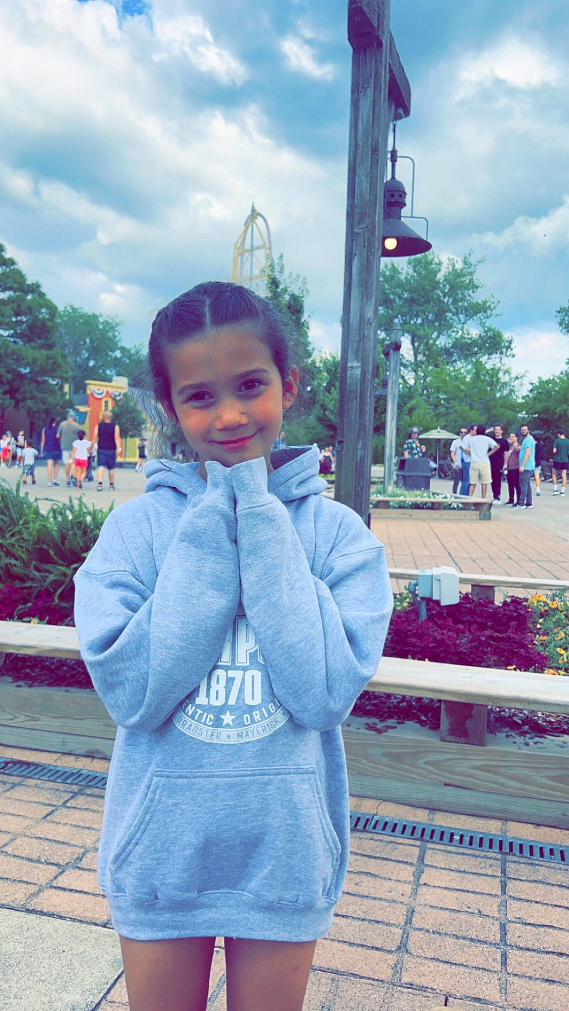 Skyy joined the competition — help win amazing prizes! cloud, cool, electric_blue, fun, hairstyle, happy, head, joy, leisure, person, photograph, pink, plant, recreation, sky, sleeve, smile, standing, temple, toddler