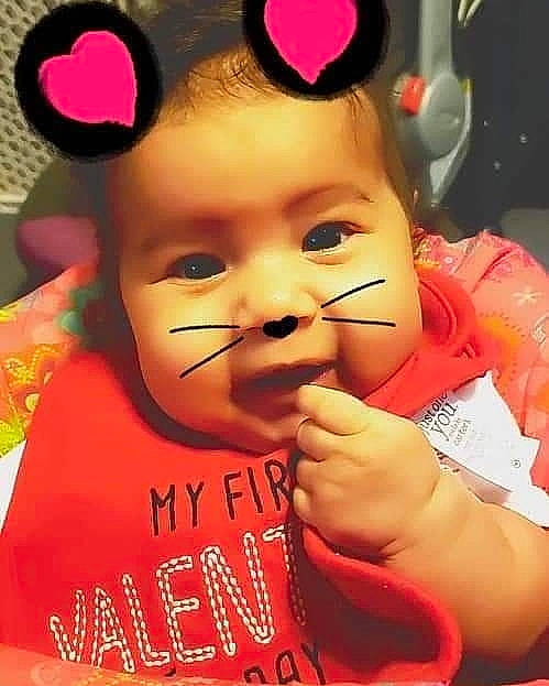 Kenley is registered to the contest to win money with this photo: baby, cheek, child, cool, forehead, nose, person, photo_caption, toddler